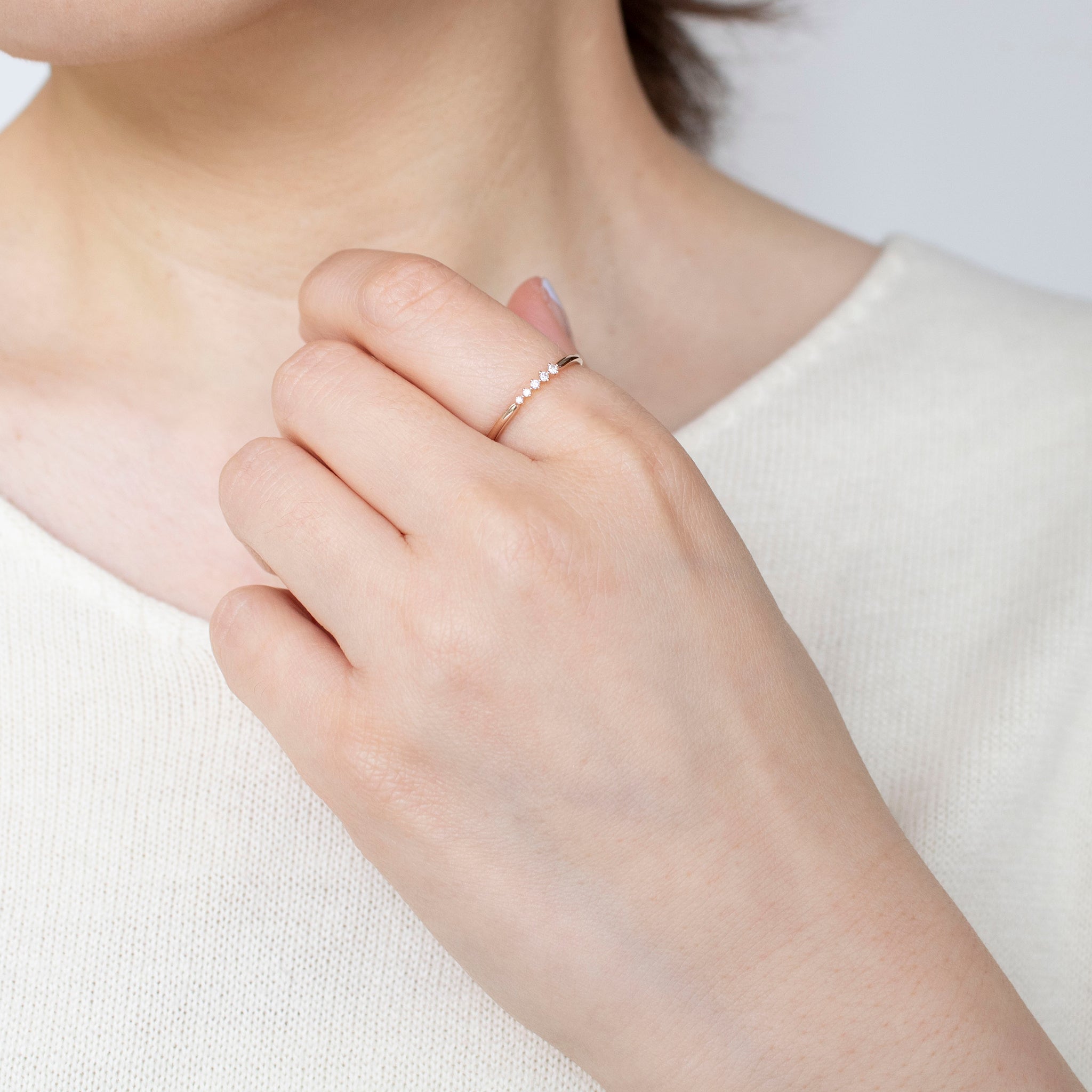 ダイヤモンド K18リング(4月誕生石《25N02010》