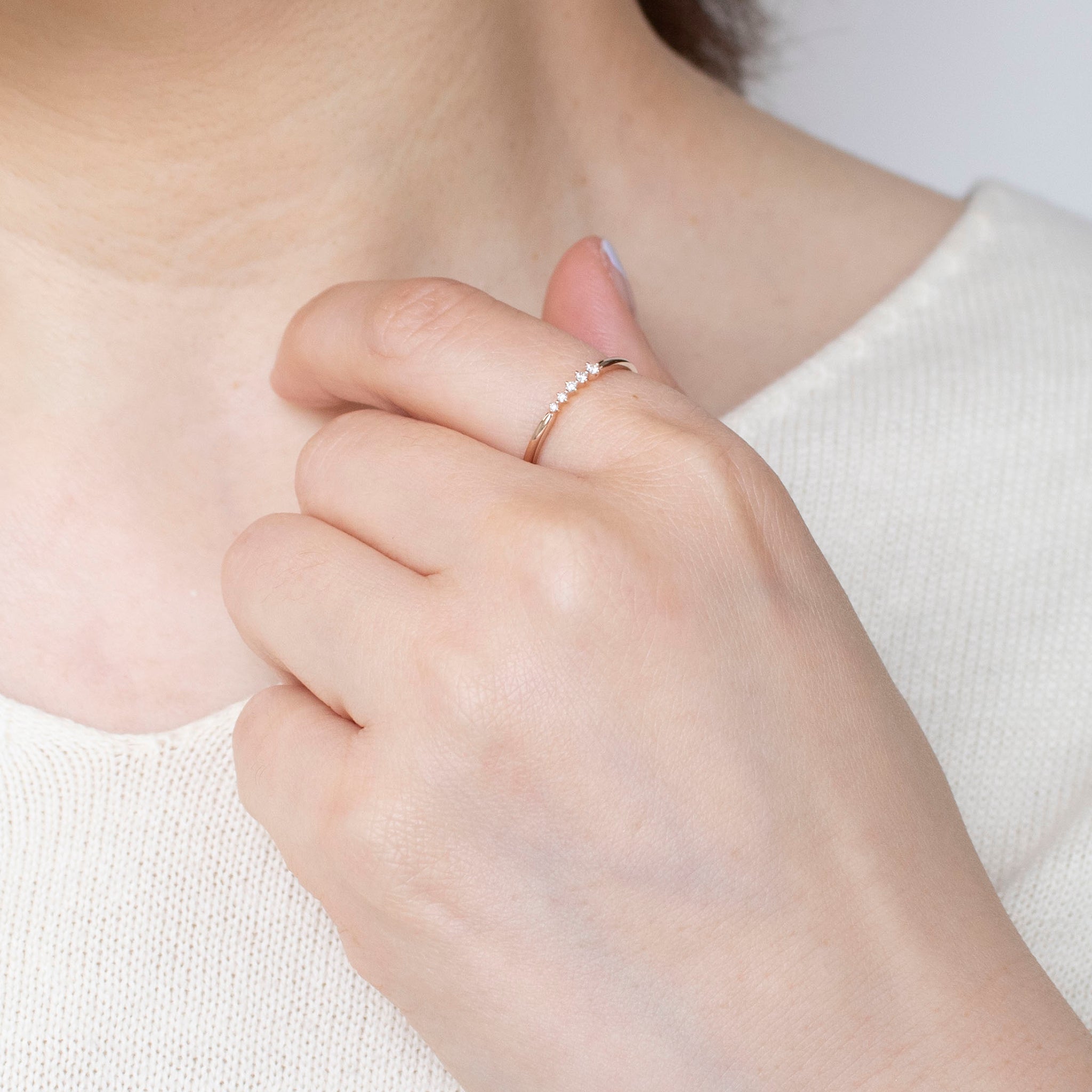 ダイヤモンド K18リング(4月誕生石《25N02010》