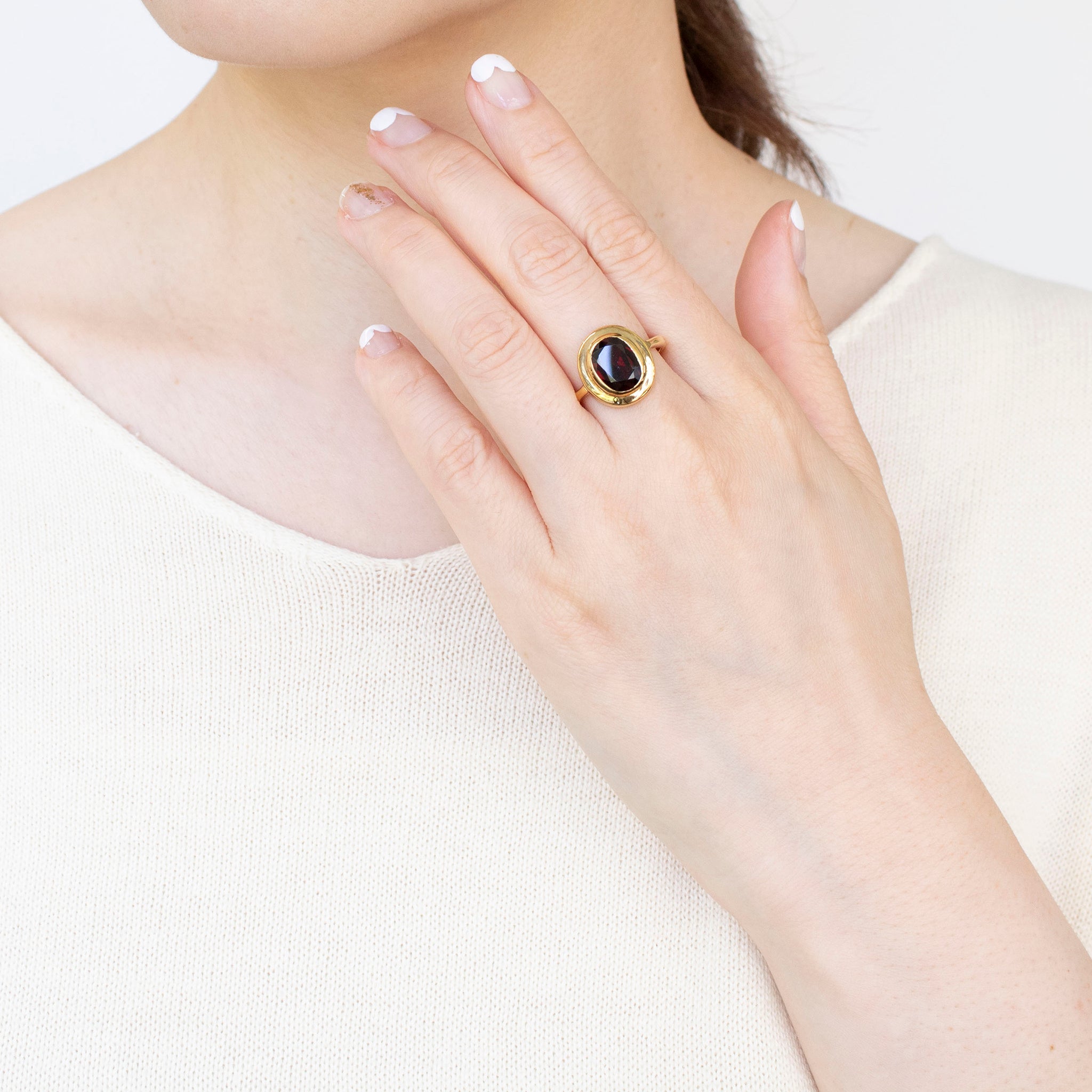 ガーネット シルバーリング(1月誕生石)《25N02102》