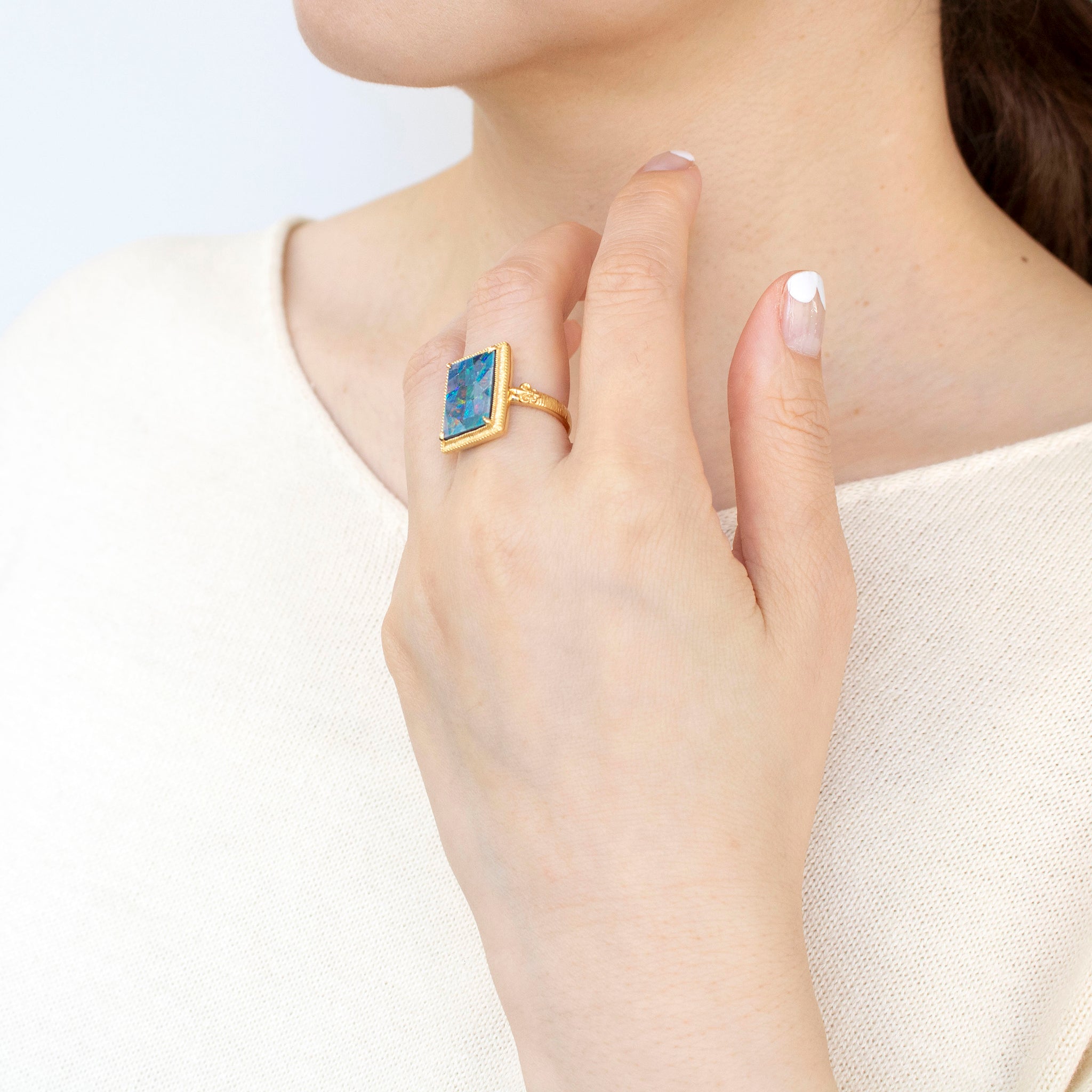 モザイクオパール シルバーリング《25N02111》