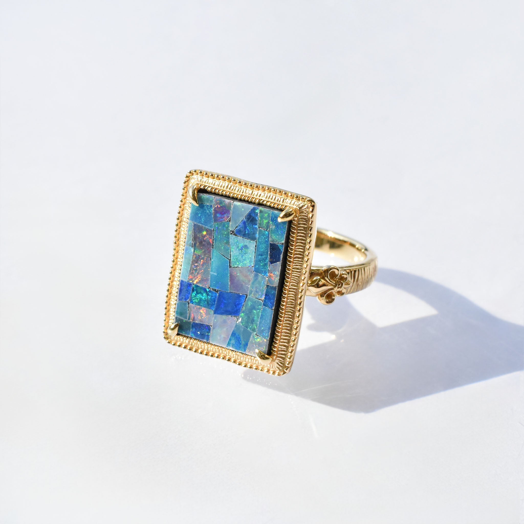 モザイクオパール シルバーリング《25N02111》