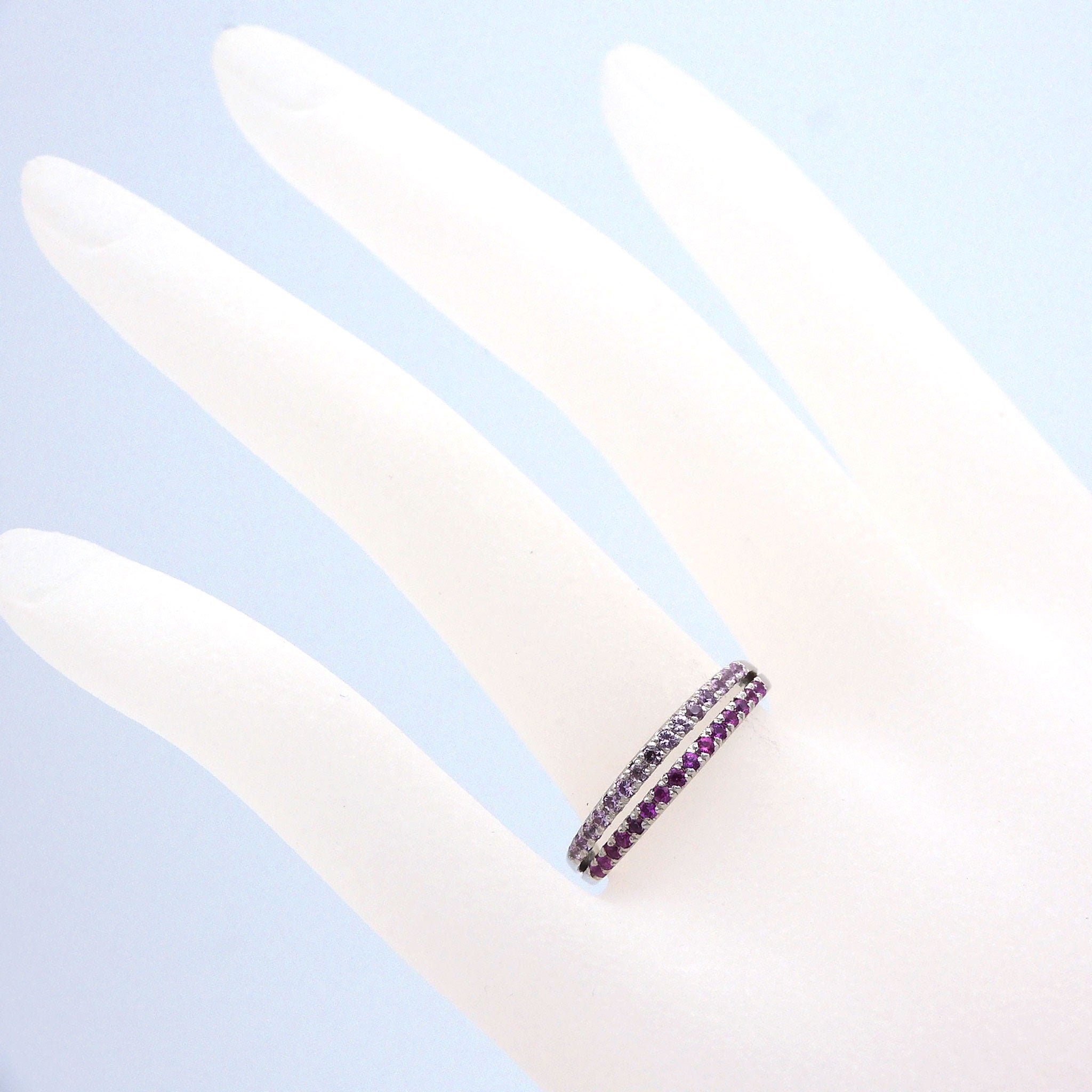 ピンクサファイア プラチナリング(9月誕生石)《25N02201》