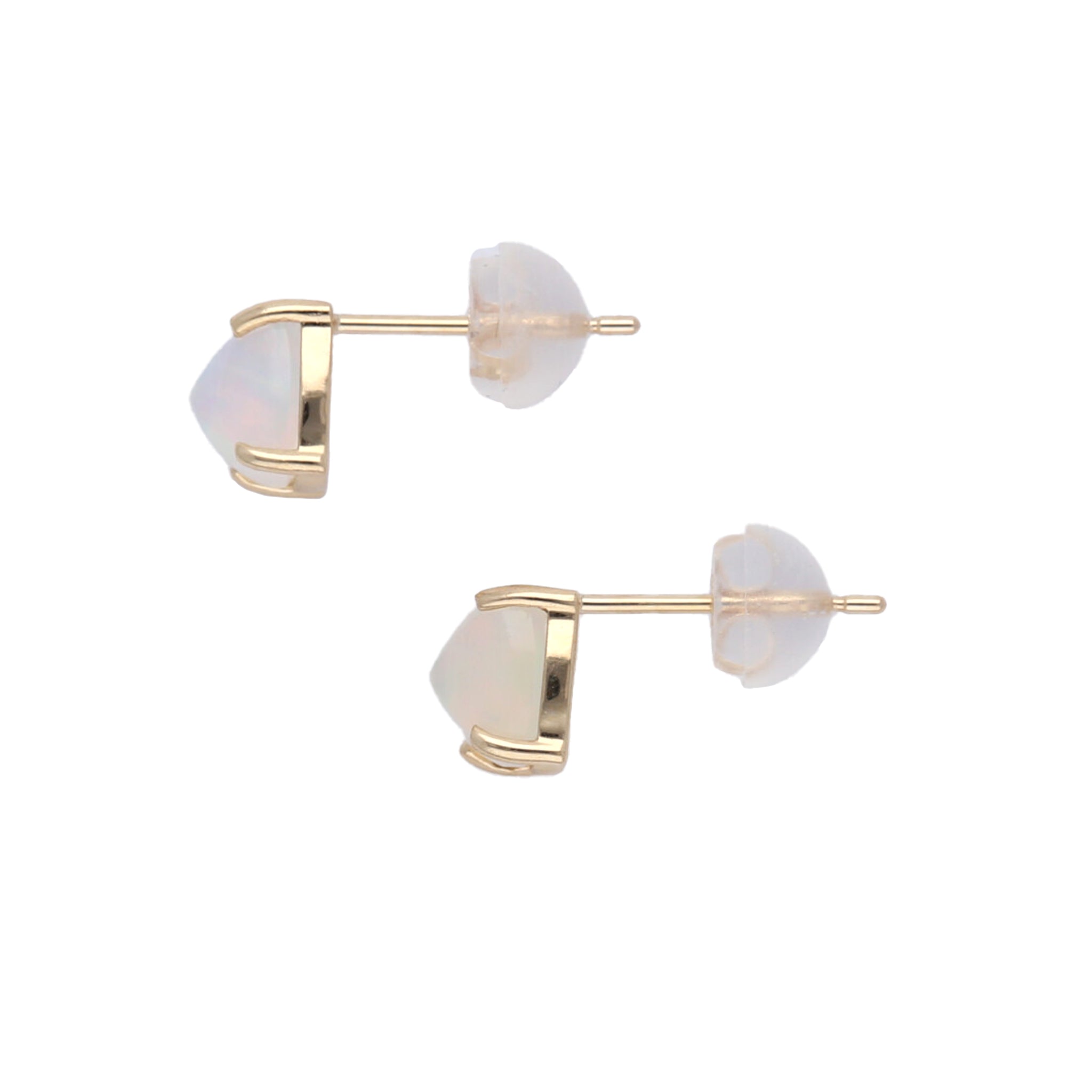 オパール K10ピアス(シュガーローフカット/10月誕生石)《25N02206》