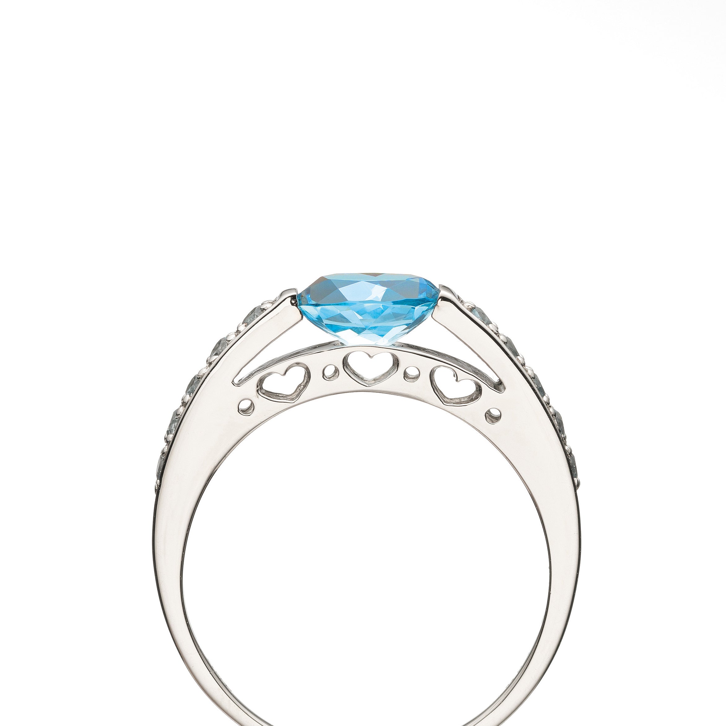 ブルートパーズ プラチナリング(11月誕生石)《25N02305》