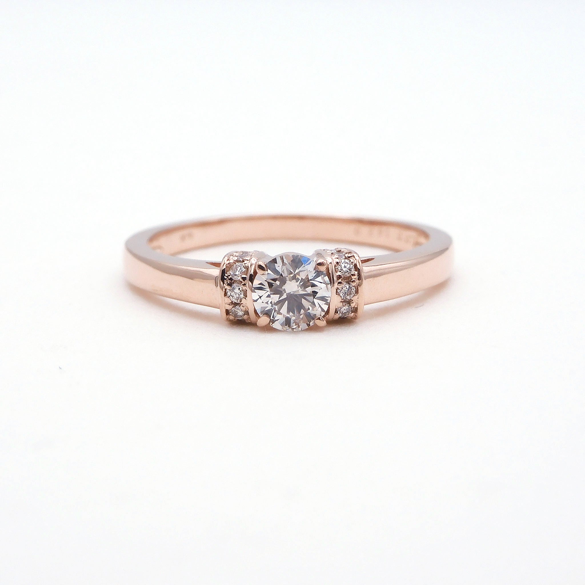 ダイヤモンド K18リング(0.25カラット/ベリーライトブラウン/SIクラス/GOOD/4月誕生石/グレーディングレポート付)《25N02401》