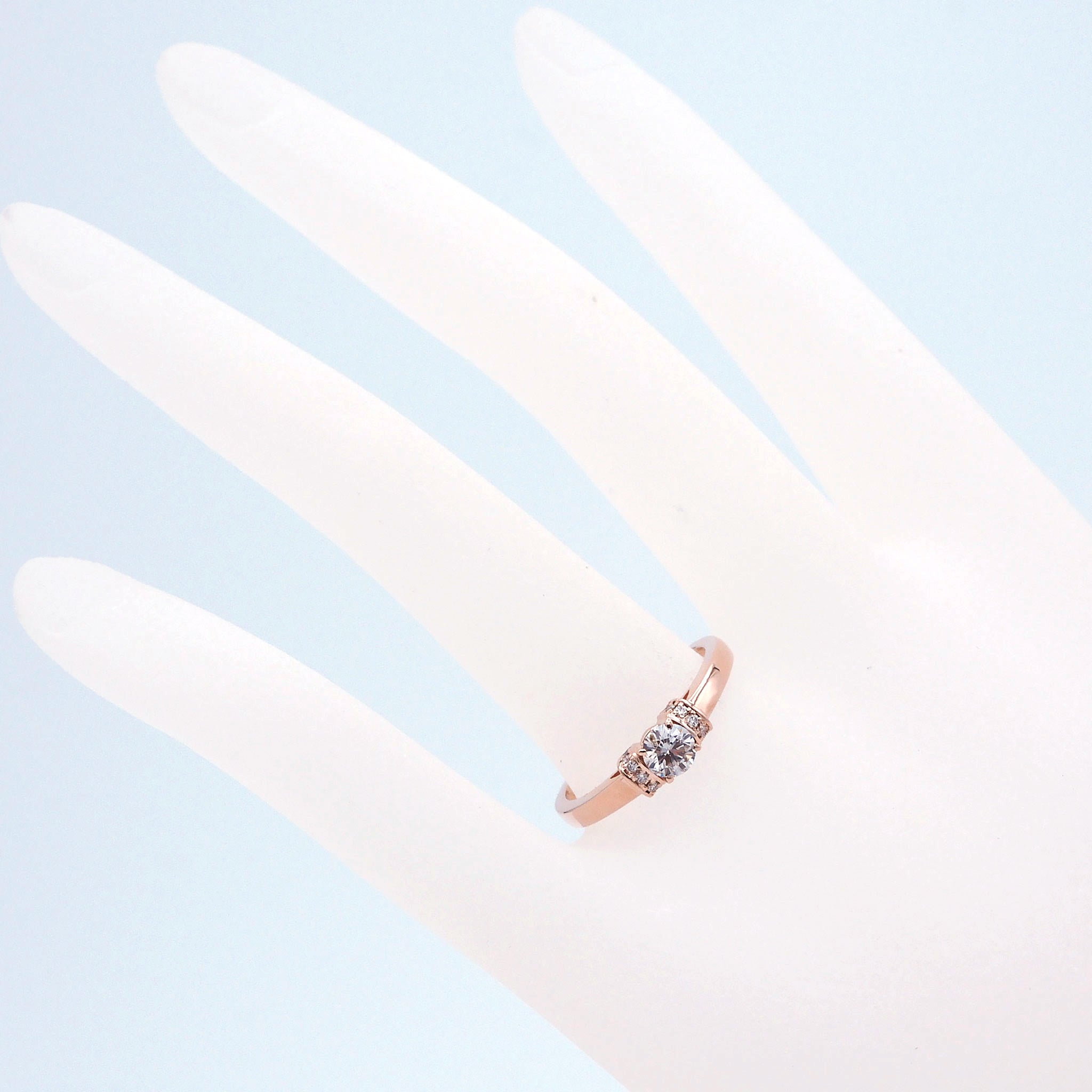 ダイヤモンド K18リング(0.25カラット/ベリーライトブラウン/SIクラス/GOOD/4月誕生石/グレーディングレポート付)《25N02401》