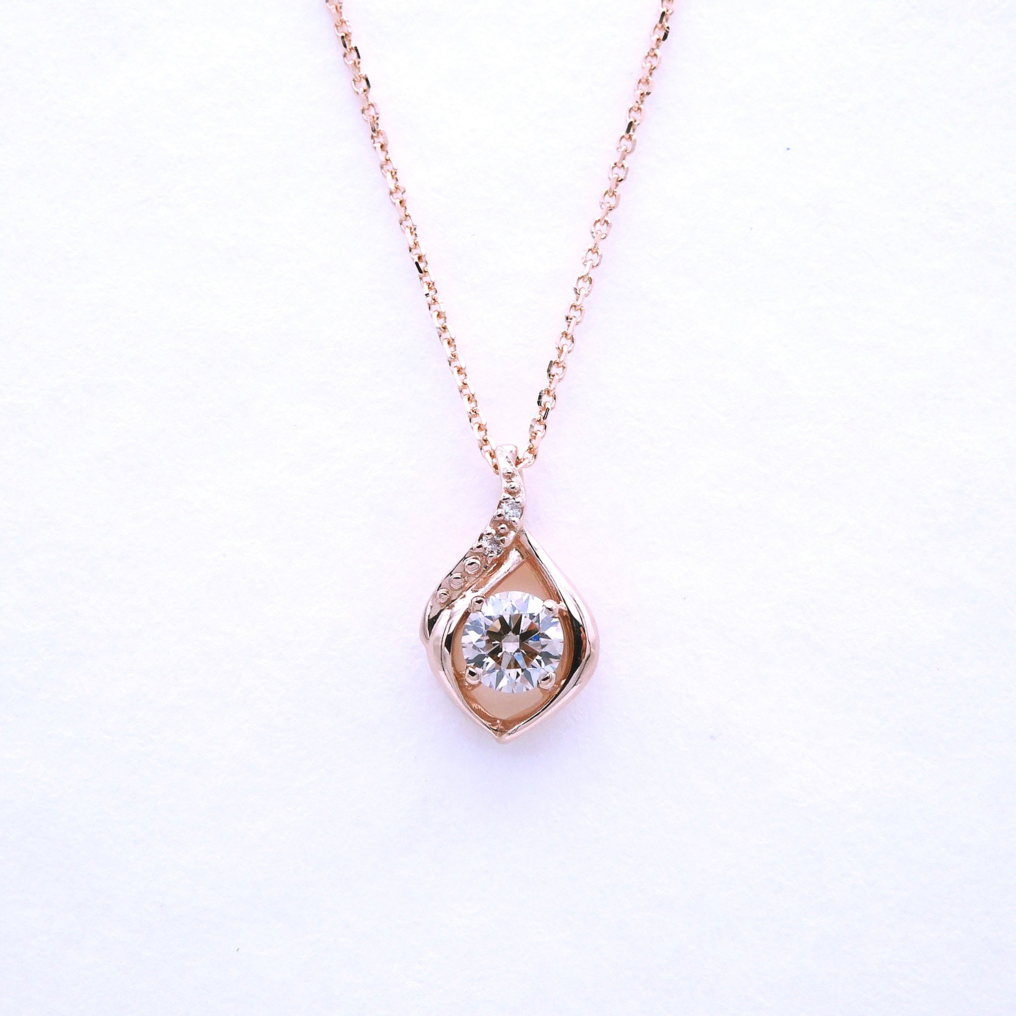 ダイヤモンド K18ネックレス(0.3カラット/ベリーライトブラウン/SIクラス/GOOD/4月誕生石/グレーディングレポート付)《25N02402》