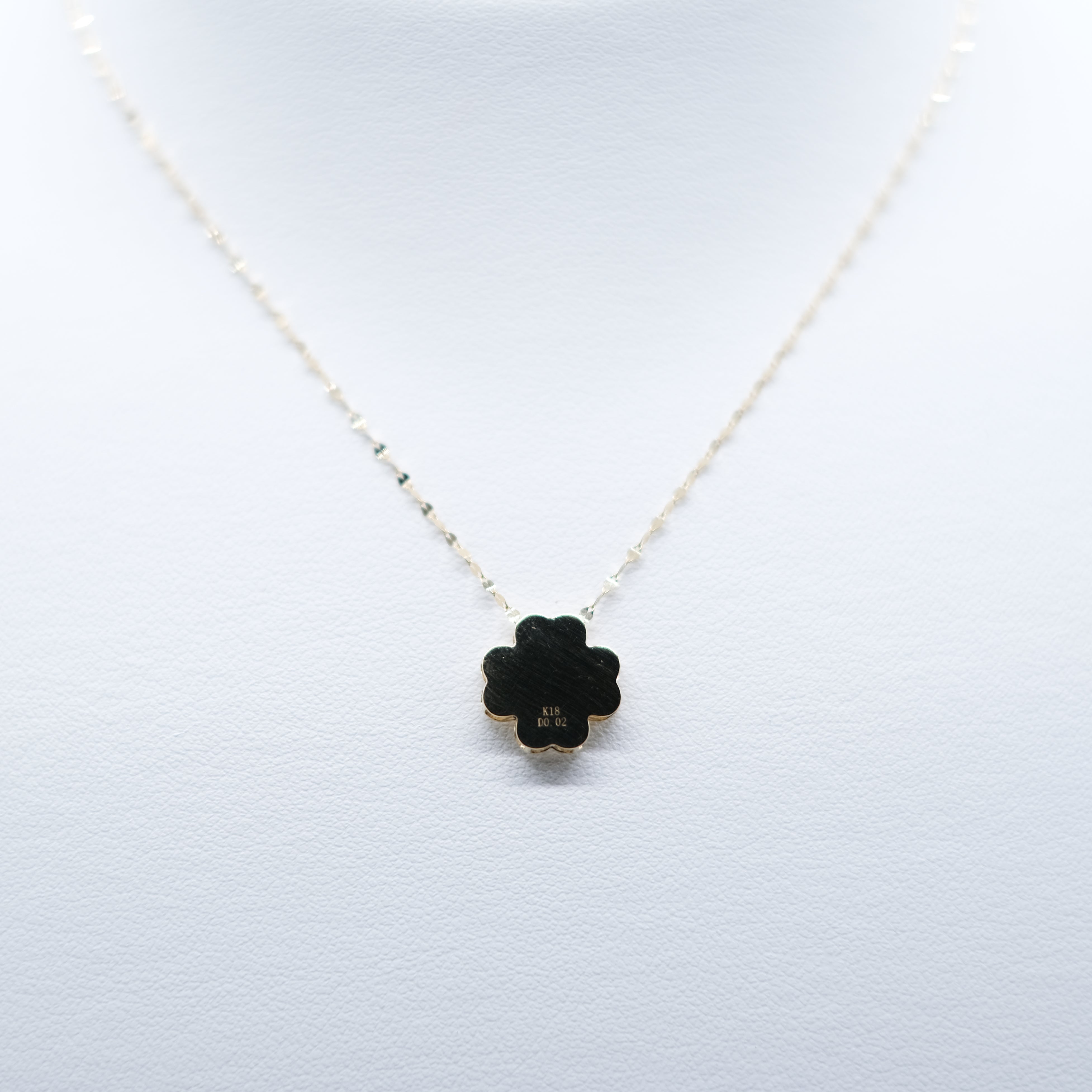 【限定5点】ダイヤモンド K18ネックレス(クローバーモチーフ)《25N02411》