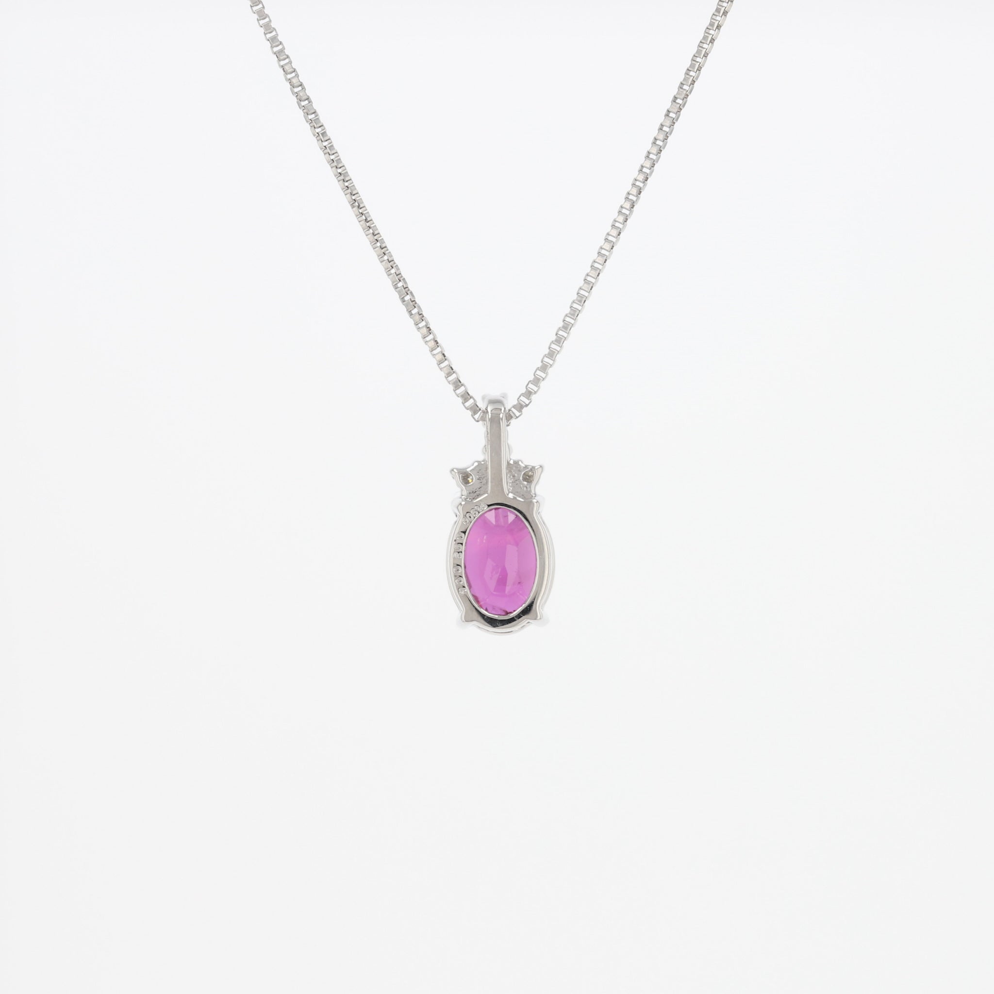 ルビー/ダイヤモンド プラチナネックレス(7月誕生石)《25N02602》