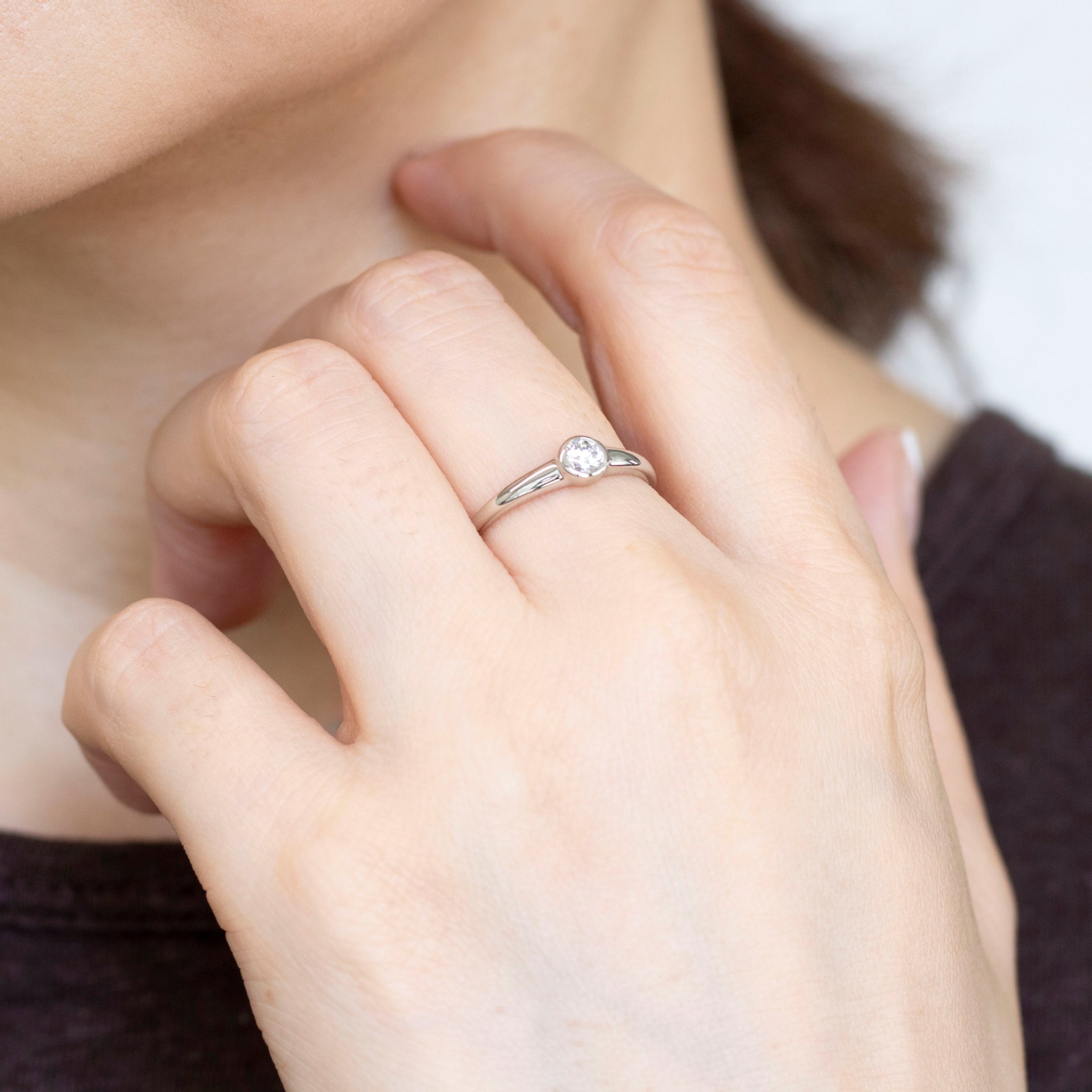 ダイヤモンド プラチナリング(4月誕生石)《25N02608》