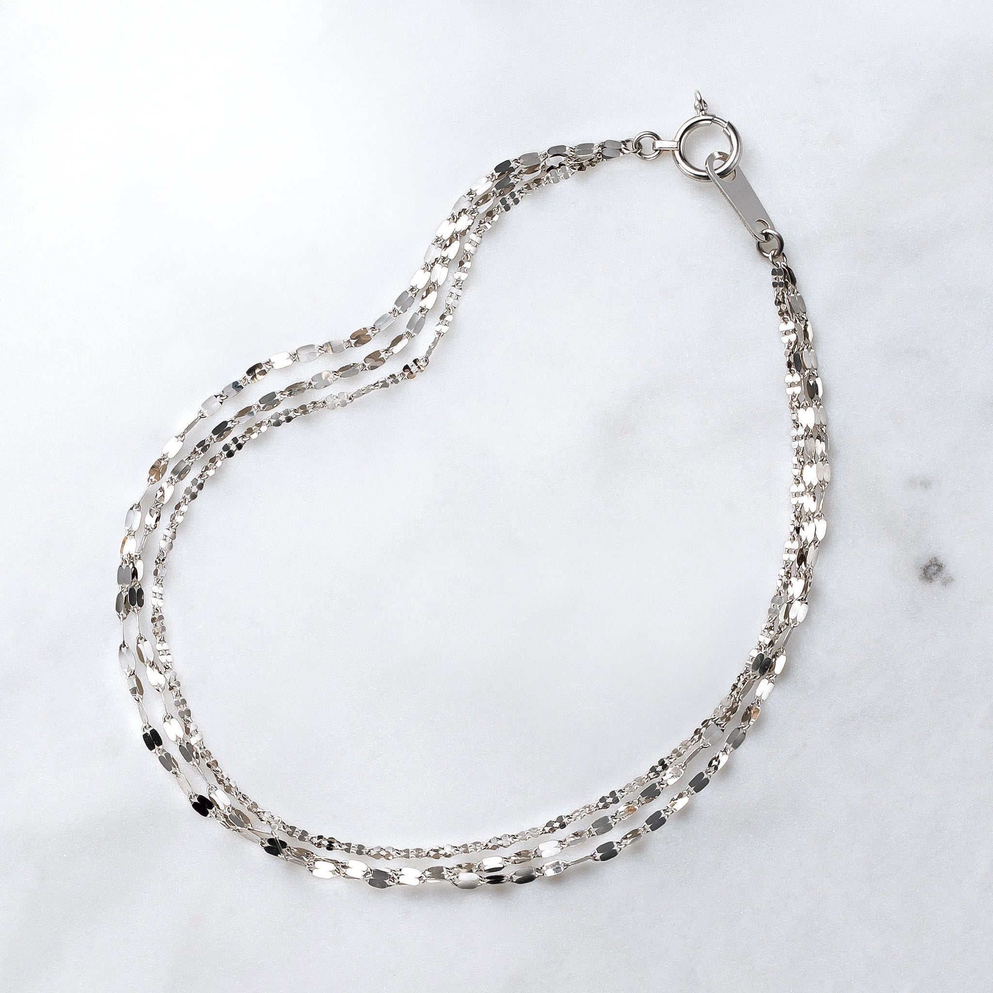 プラチナブレスレット(3連)《25N02708》