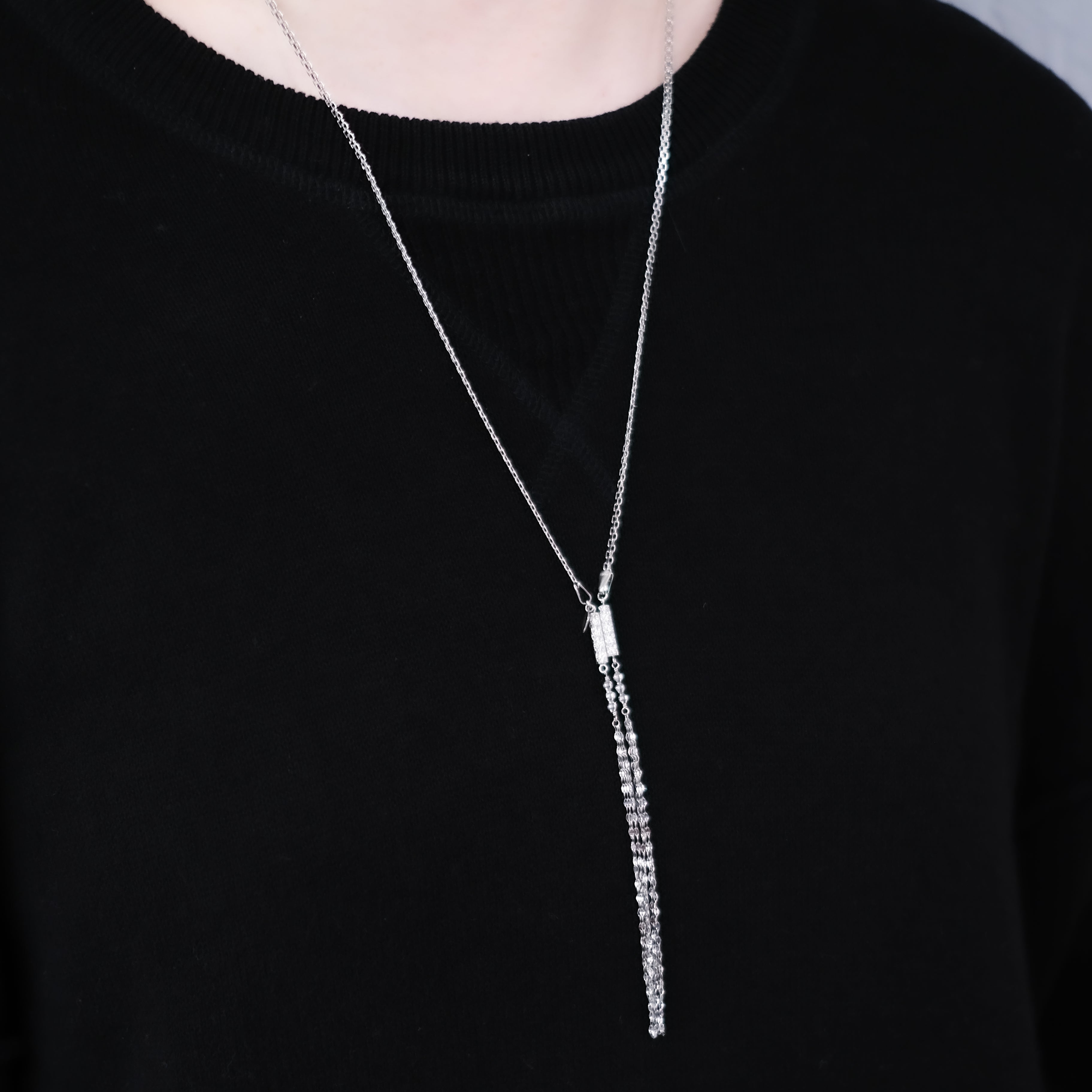 プラチナネックレス(2way/ロング/80cm)《25N02709》