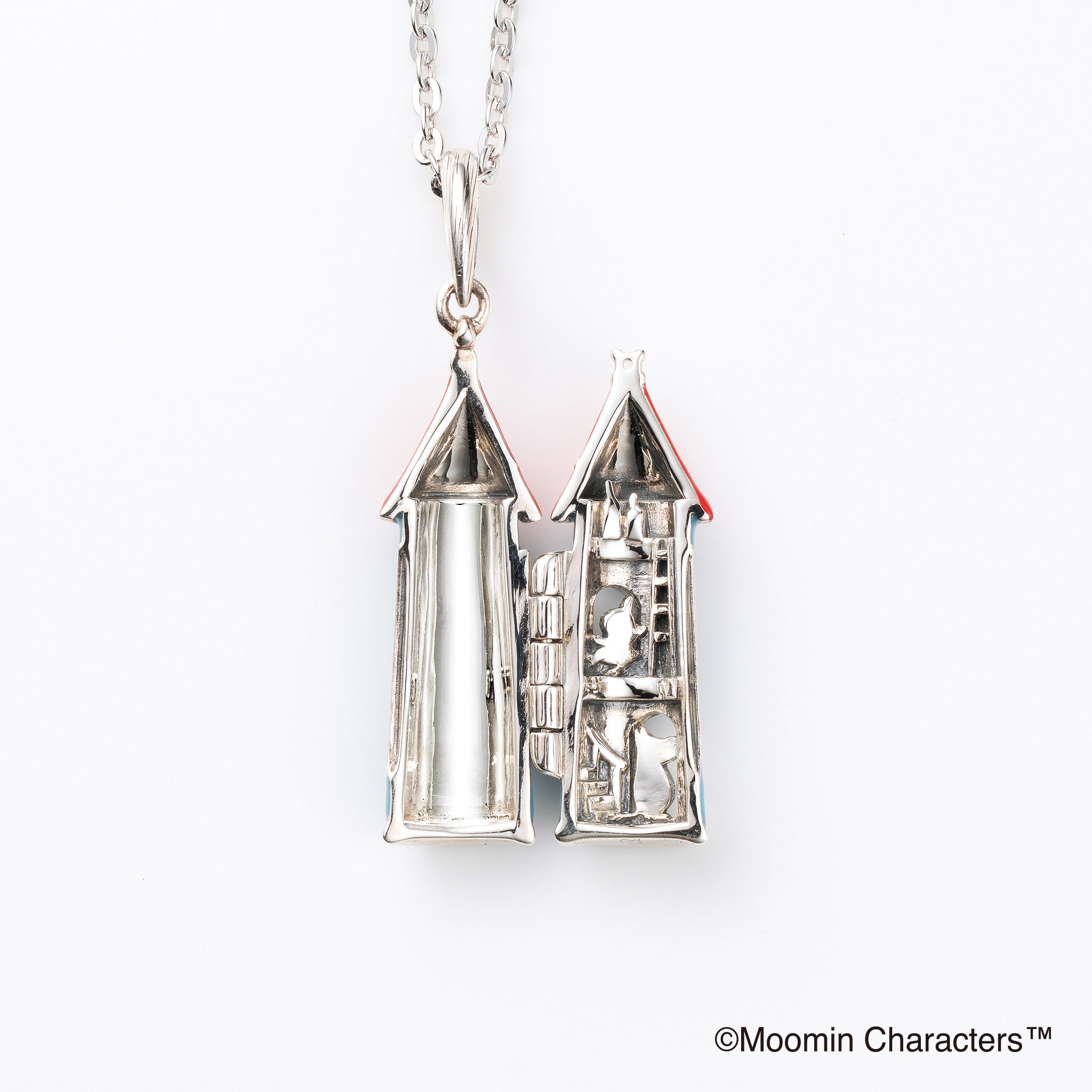 エナメル/ホワイトトパーズ シルバーネックレス(MOOMIN/ムーミン)《25N02801》