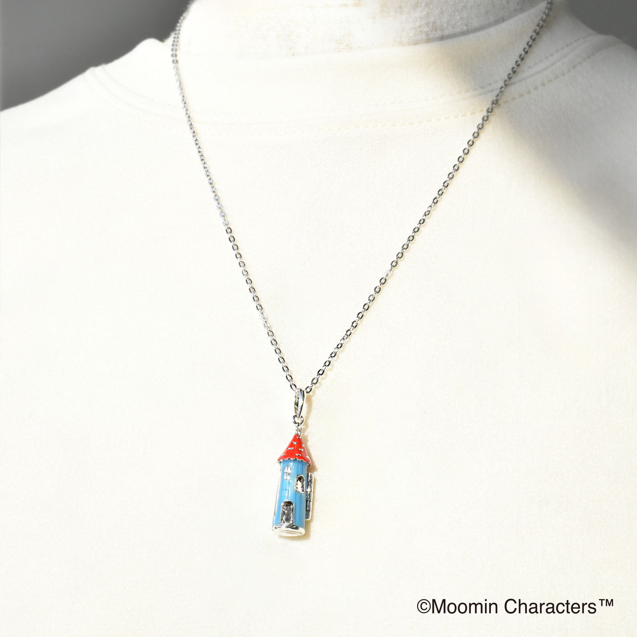 エナメル/ホワイトトパーズ シルバーネックレス(MOOMIN/ムーミン)《25N02801》