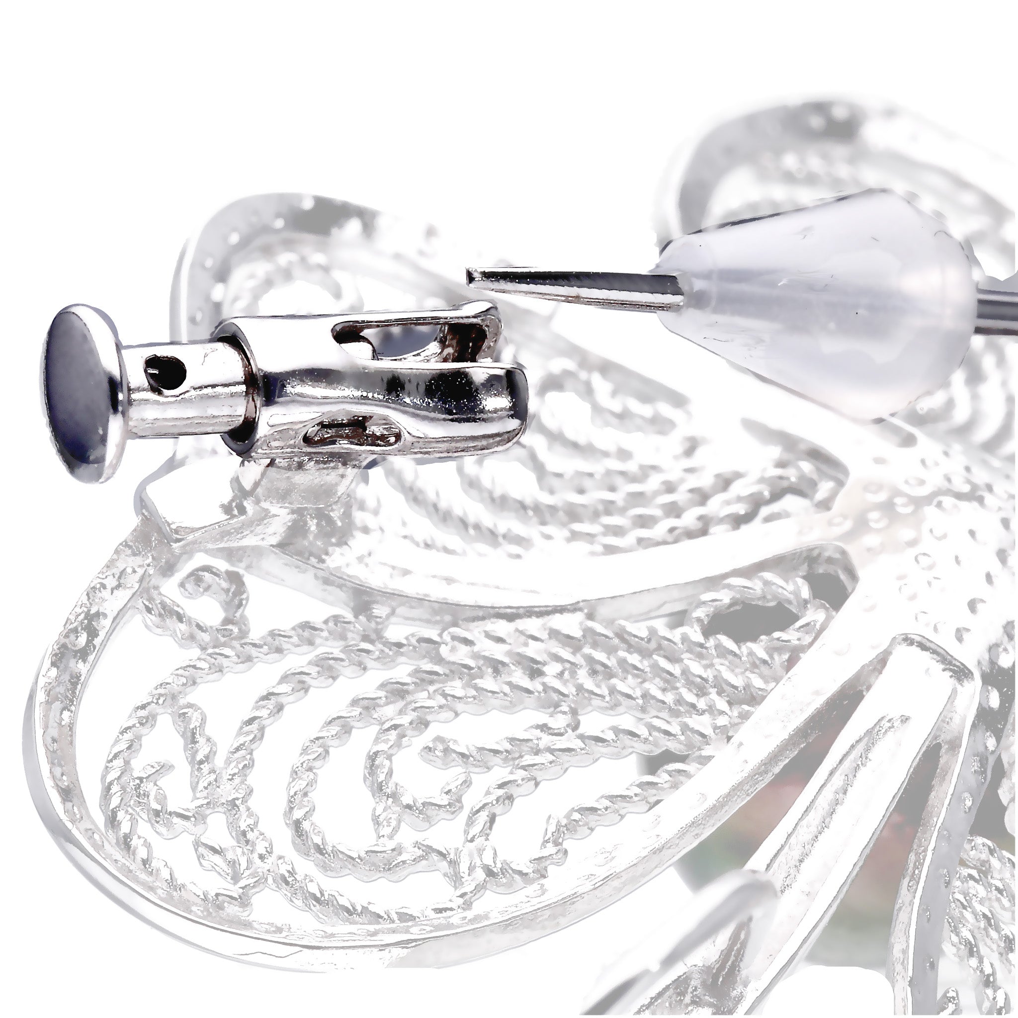 パール シルバーブローチ(黒蝶真珠/9mm/クローバーモチーフ/6月誕生石)《25N03004》