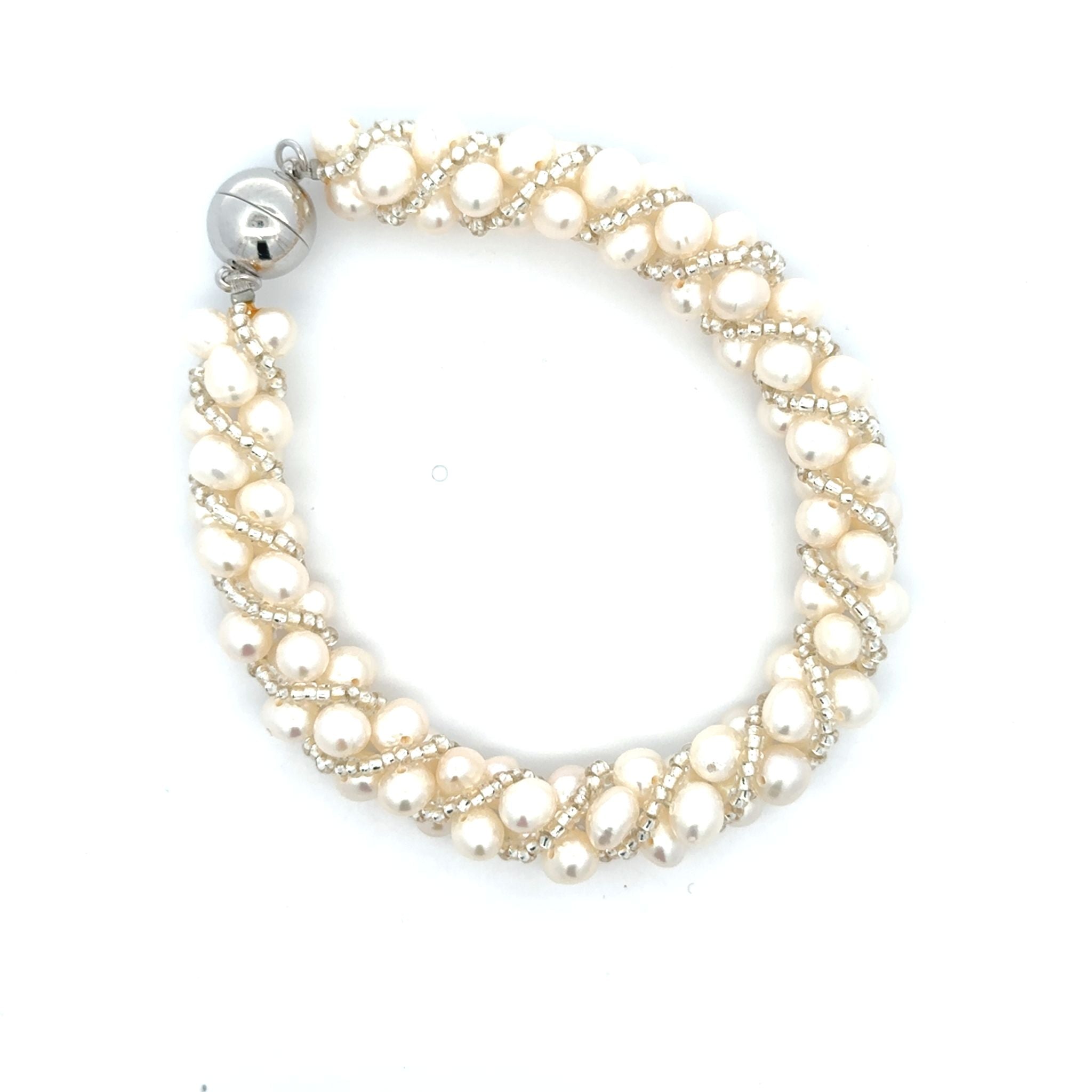 パール/ビーズ ネックレス&ブレスレット2点セット(6月誕生石/コンバーチブル)《25N03501》