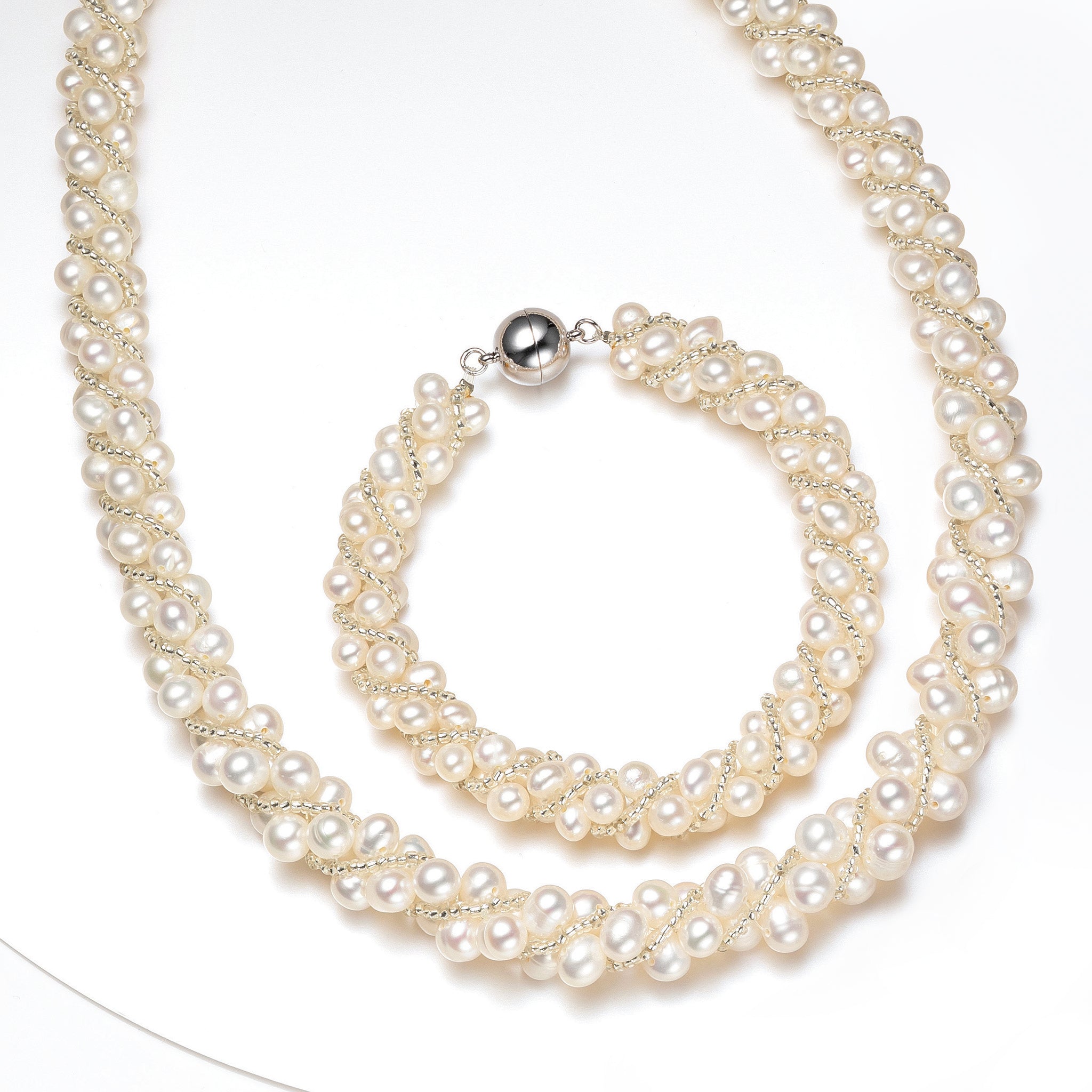 パールネックレス&ブレスレットの2点セット パールネックレス&ブレスレットの2点セット 【公式通販】