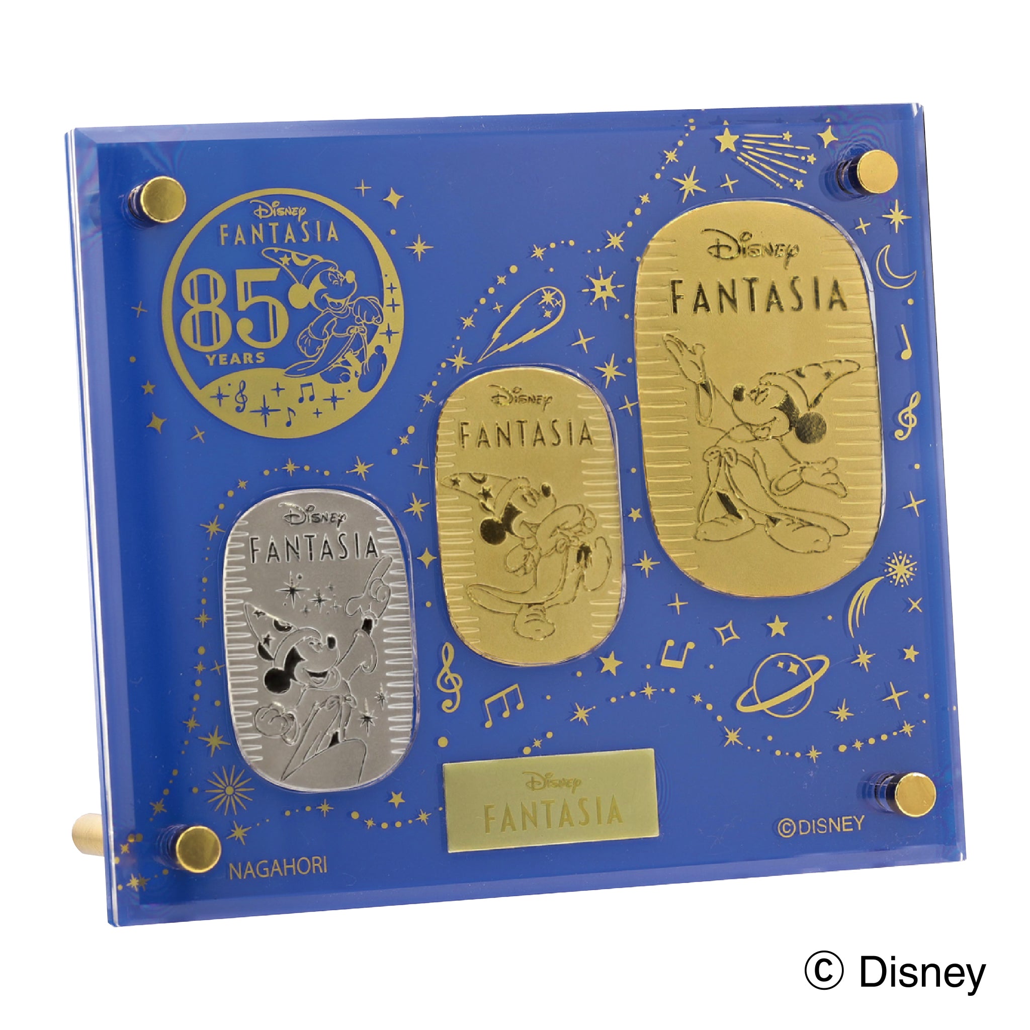 K24/PT999小判3点セット(純金/純プラチナ/Disney「FANTASIA」85周年限定ディスプレイ用専用ケース付/造幣局品位刻印付)《25N03605》
