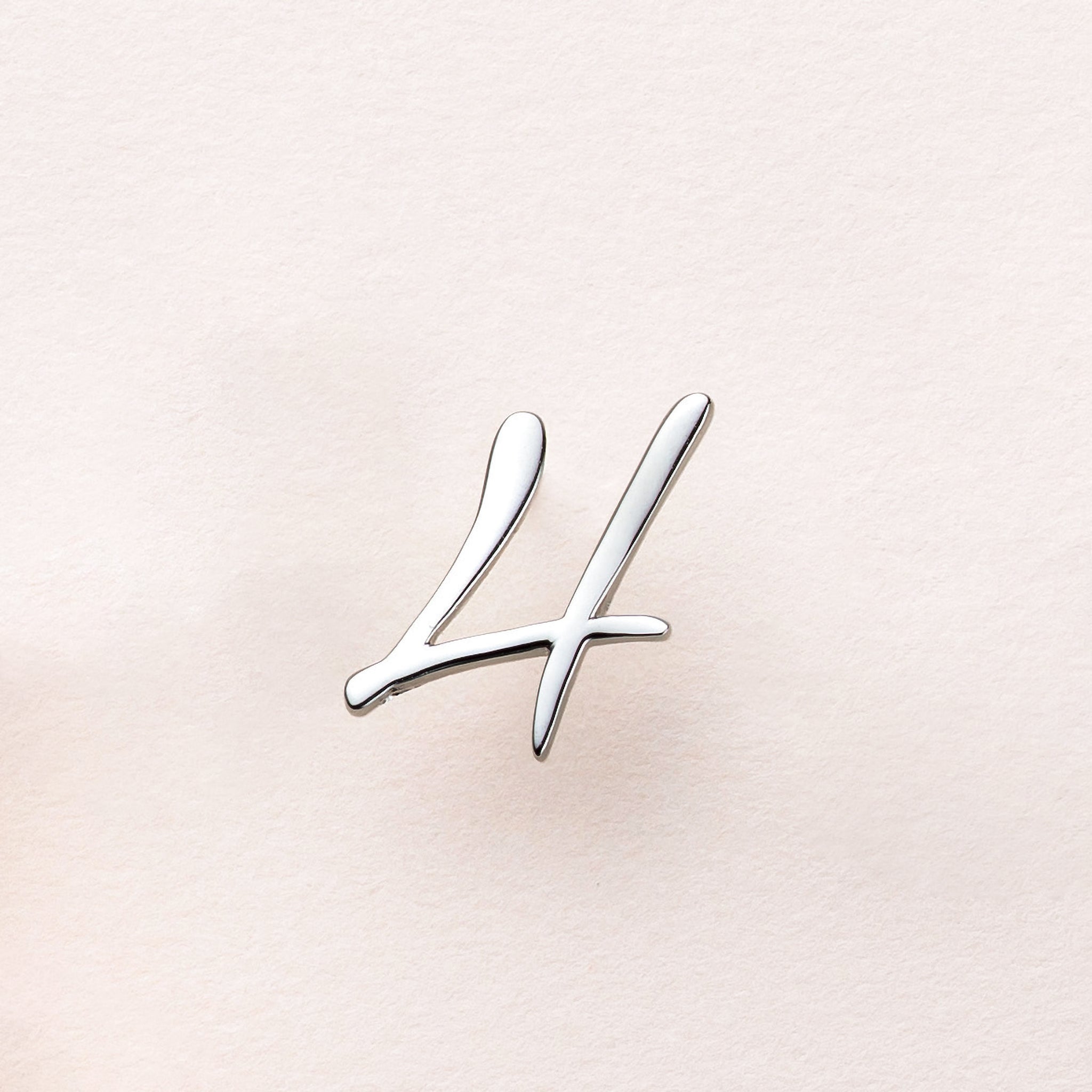 シルバーブローチ(4/数字モチーフ)《25N03606-4》