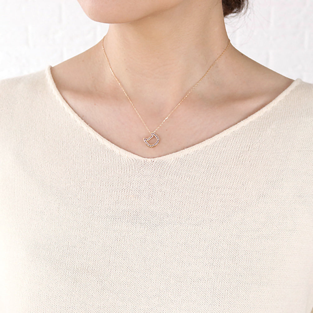 【限定1点】アメシスト K18ネックレス(ネコモチーフ/2月誕生石)《25T10107》