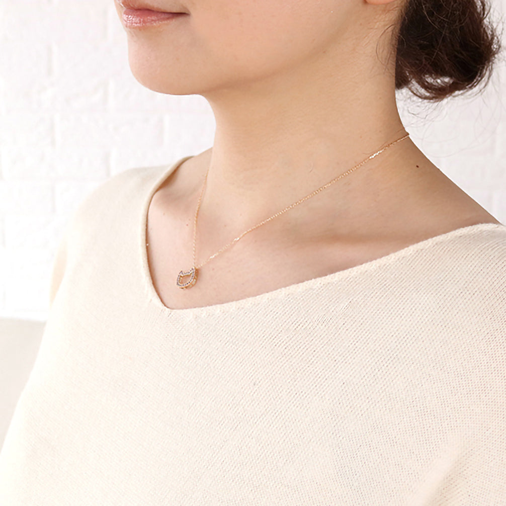 【限定1点】アメシスト K18ネックレス(ネコモチーフ/2月誕生石)《25T10107》