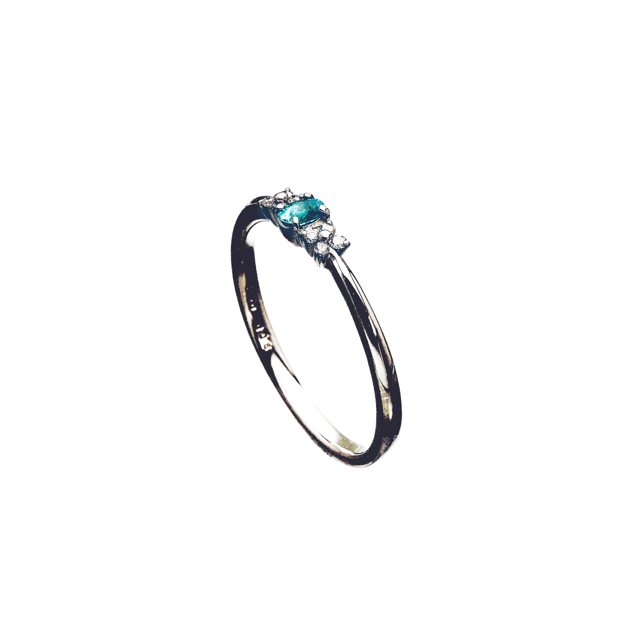 【限定1点】パライバトルマリン/ダイヤモンド プラチナリング《25T10114》