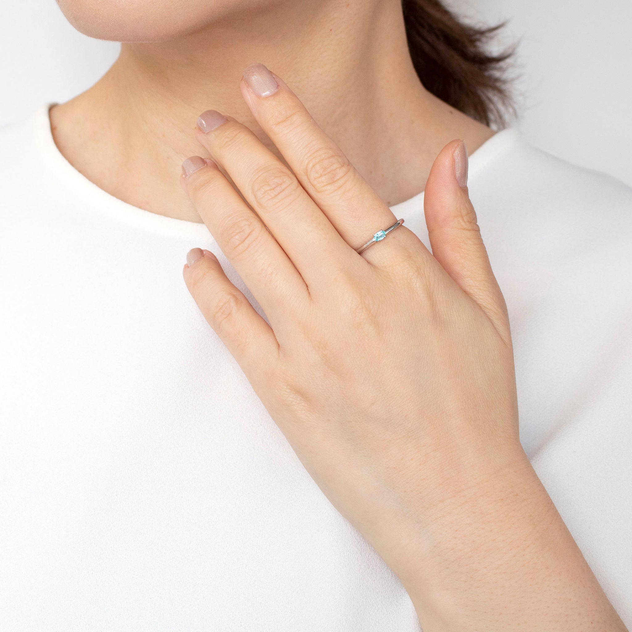 【限定1点】パライバトルマリン/ダイヤモンド プラチナリング《25T10115》