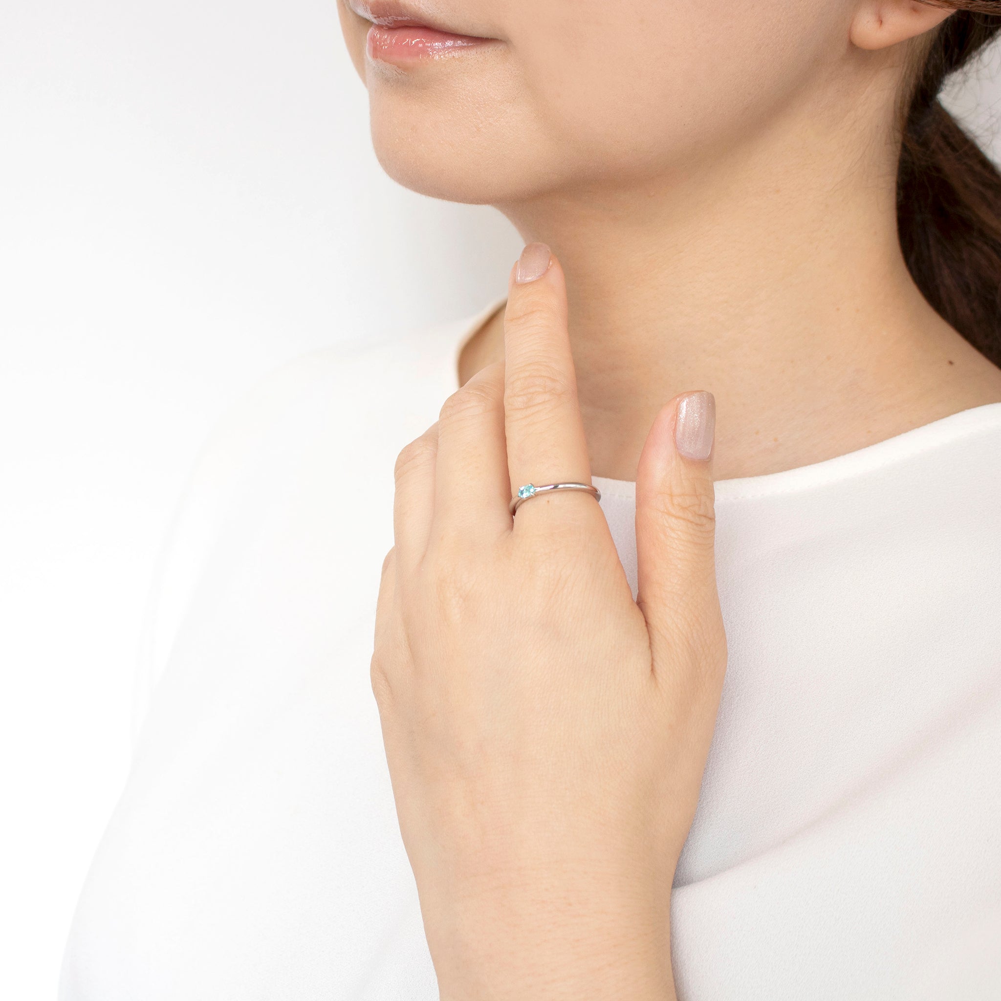 【限定1点】パライバトルマリン/ダイヤモンド プラチナリング《25T10115》