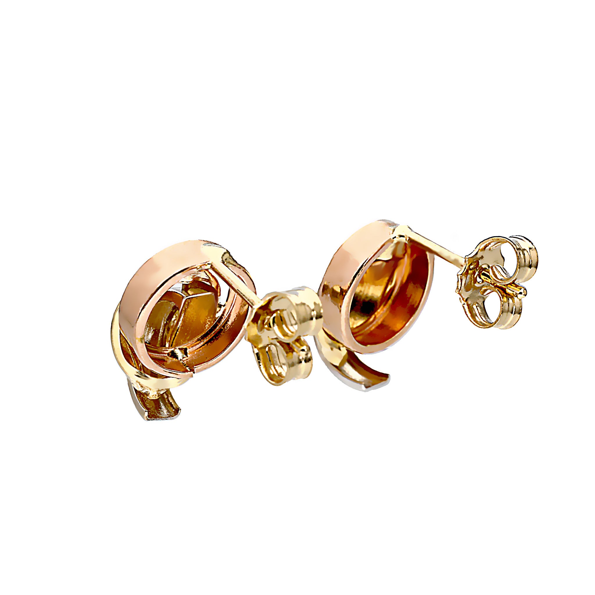 K18ピアス(スリーカラー/イタリア製)《25T10128》