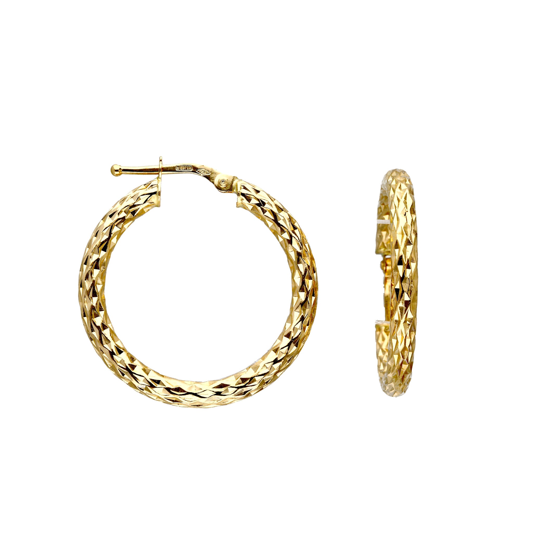 K18ピアス(フープ/イタリア製)《25T10131》