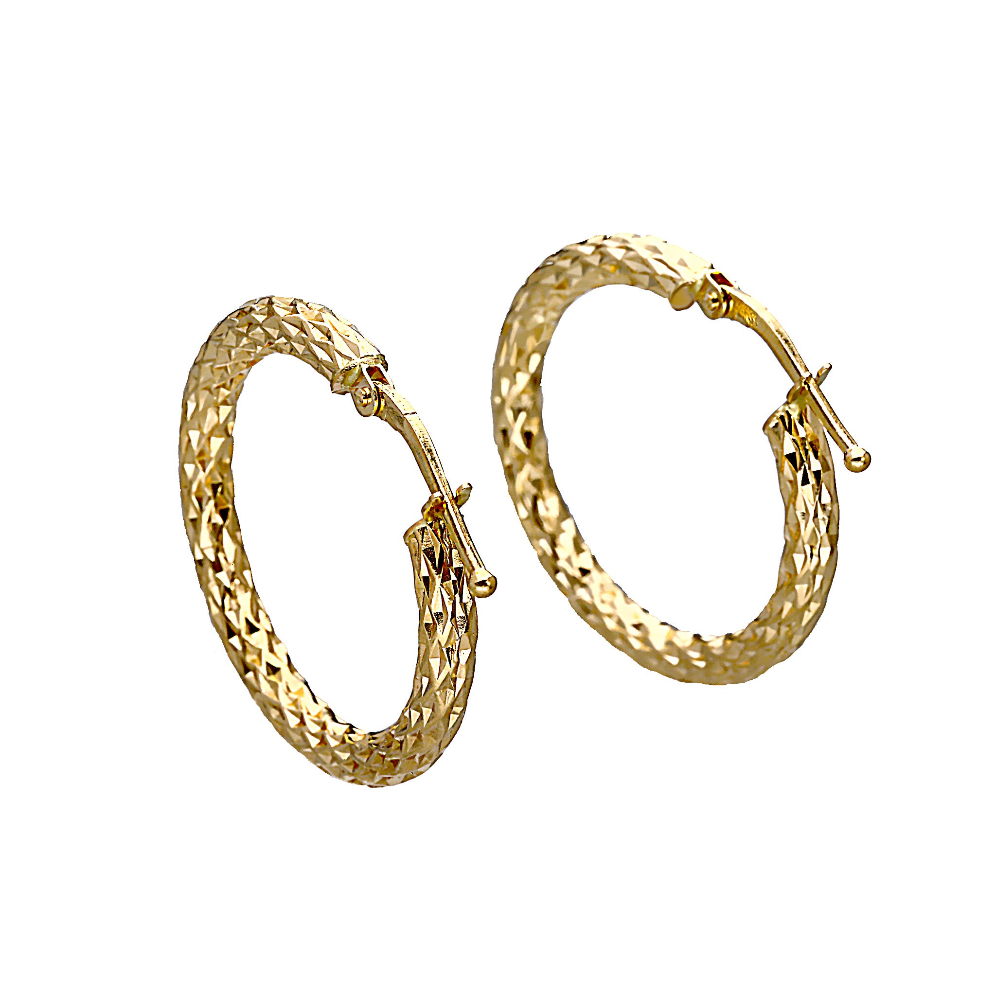 K18ピアス(フープ/イタリア製)《25T10131》