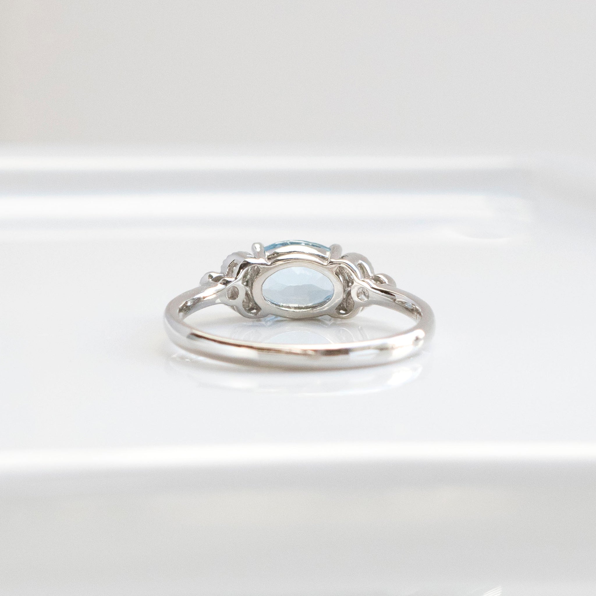【限定1点】アクアマリン/ダイヤモンド プラチナリング(3月誕生石)《25T10138》