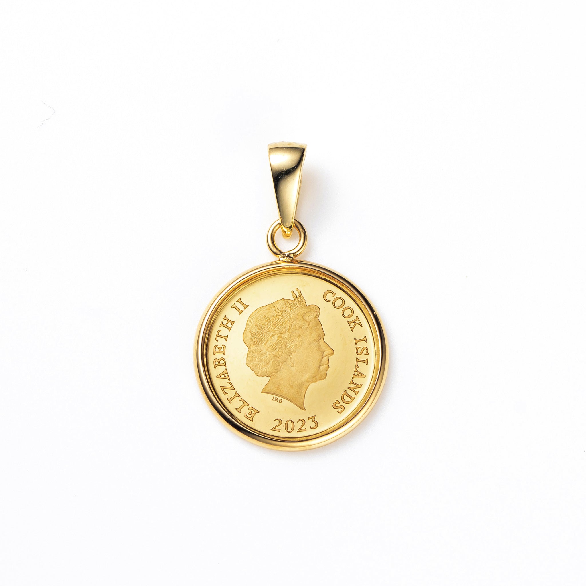 【限定1点】K24/K18 ペンダントトップ(純金/コイン/ユニコーンモチーフ/1/30oz)《25T10144》