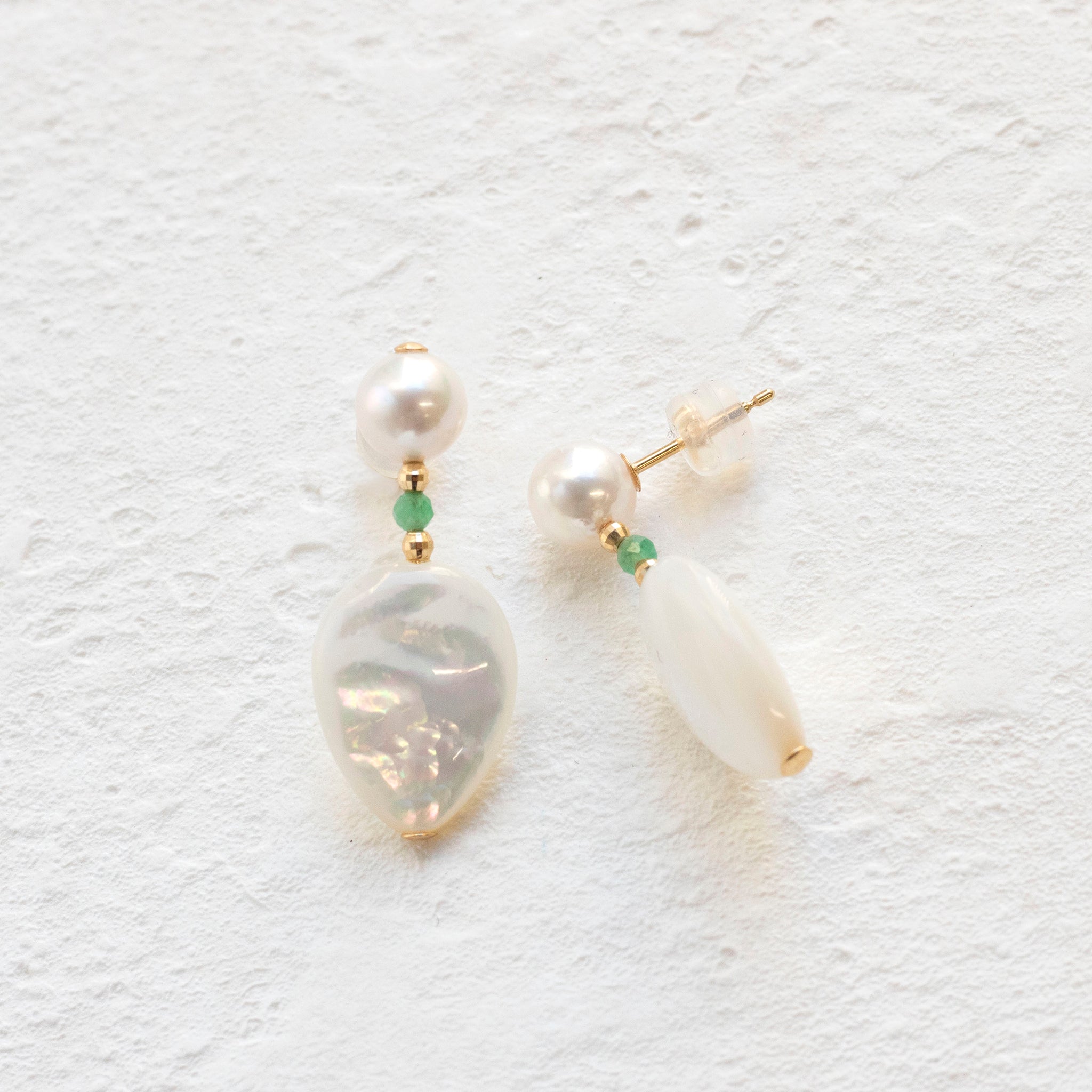 【限定7点】シェル/パール K18ピアス(アコヤ真珠)《25T10153》