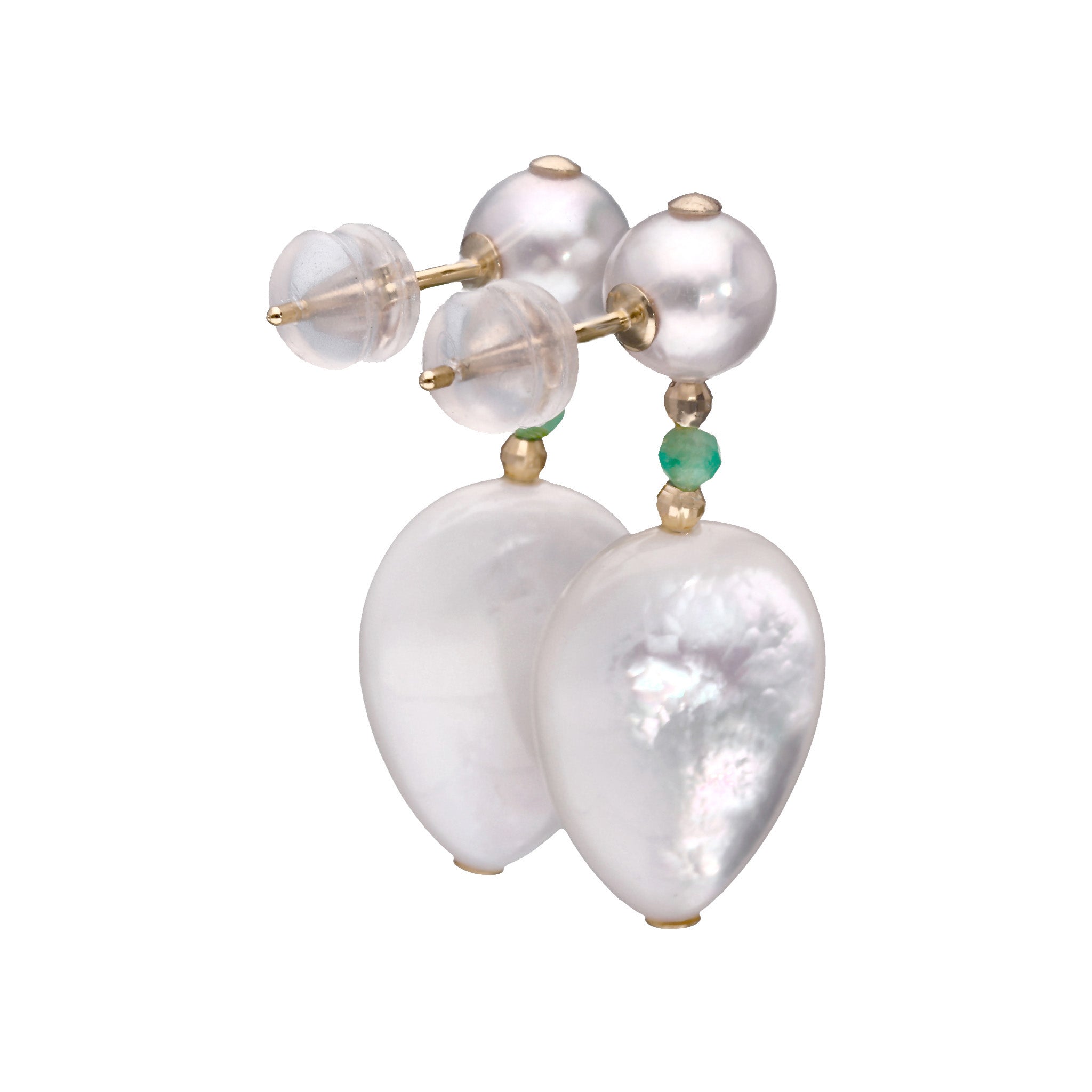 【限定7点】シェル/パール K18ピアス(アコヤ真珠)《25T10153》