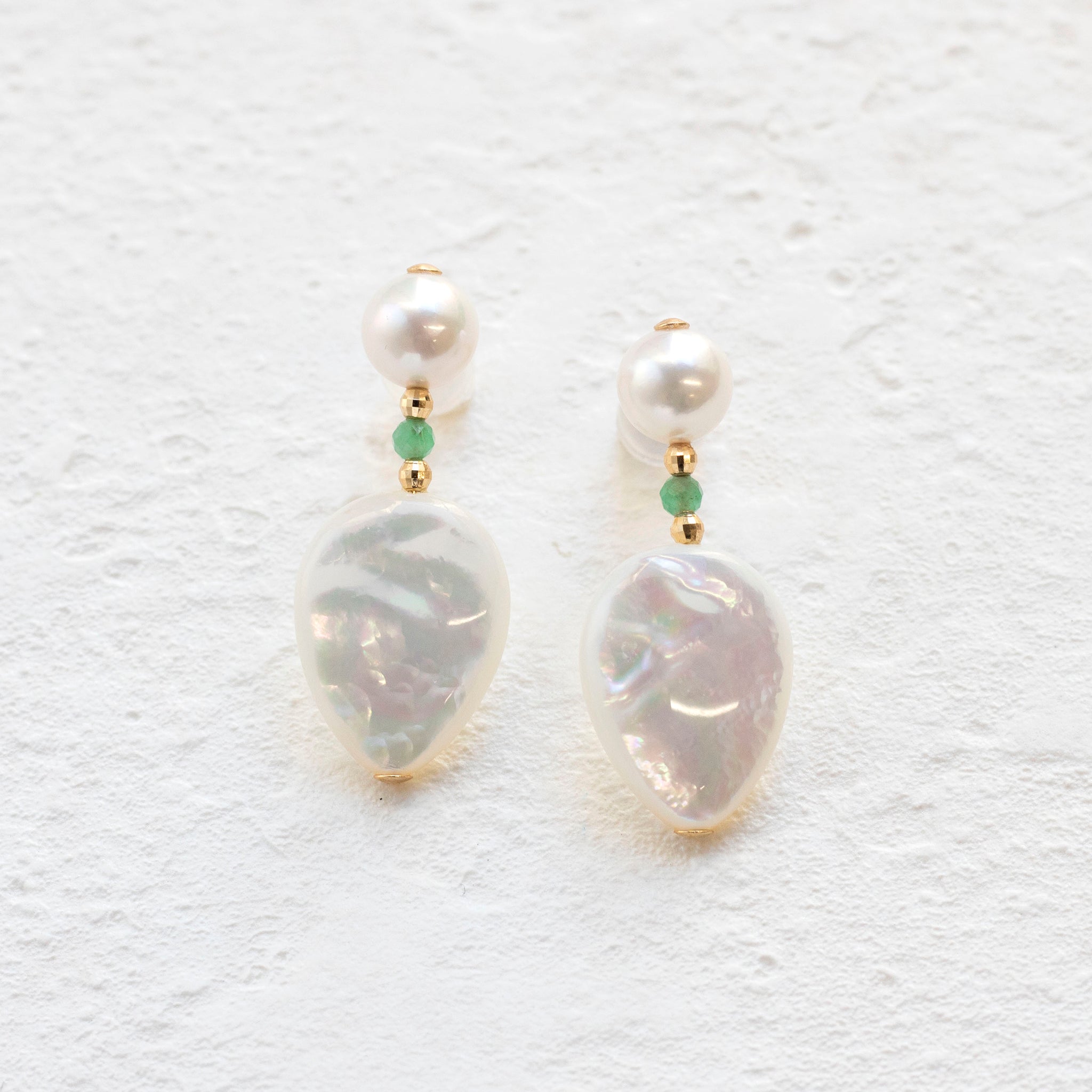 【限定7点】シェル/パール K18ピアス(アコヤ真珠)《25T10153》