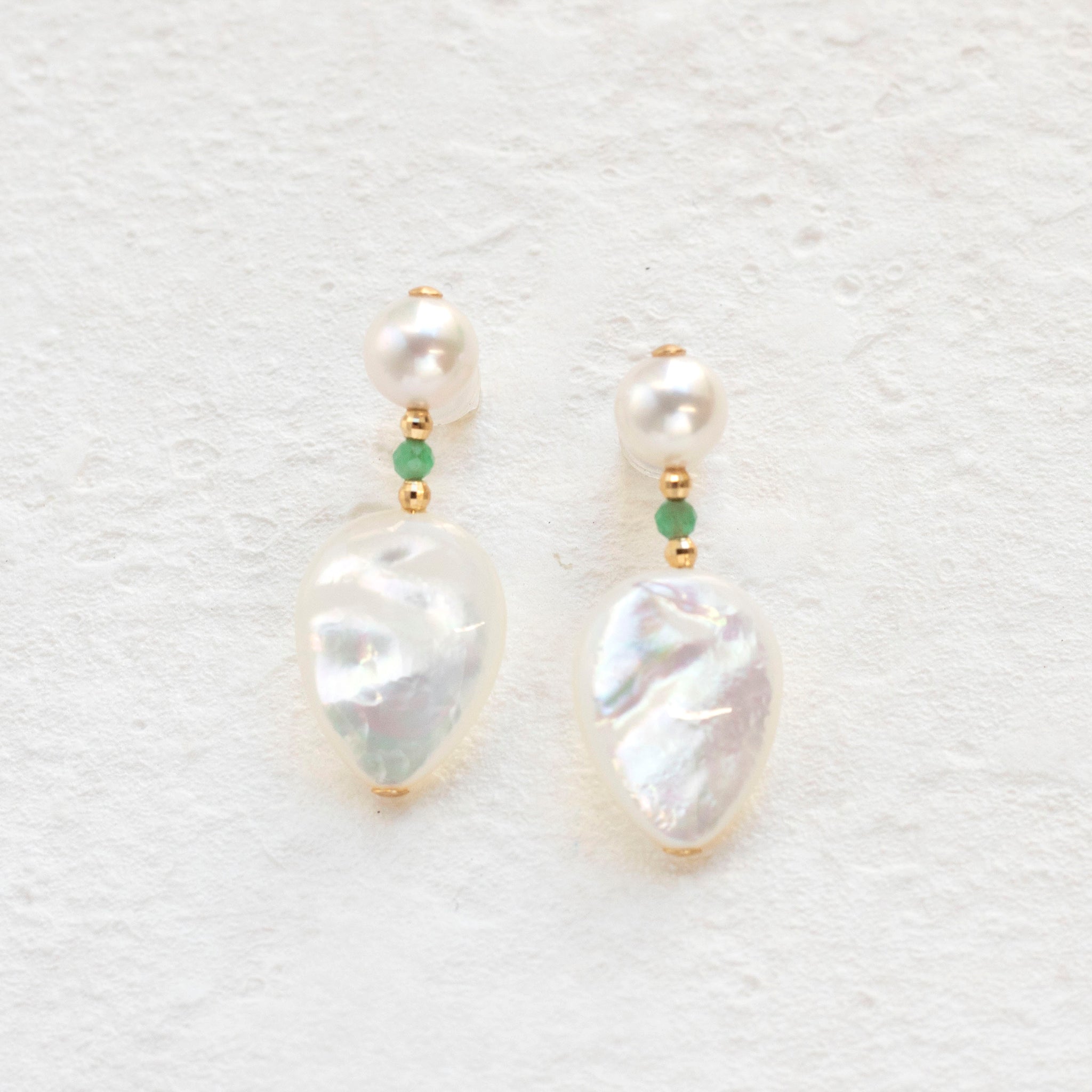 【限定7点】シェル/パール K18ピアス(アコヤ真珠)《25T10153》