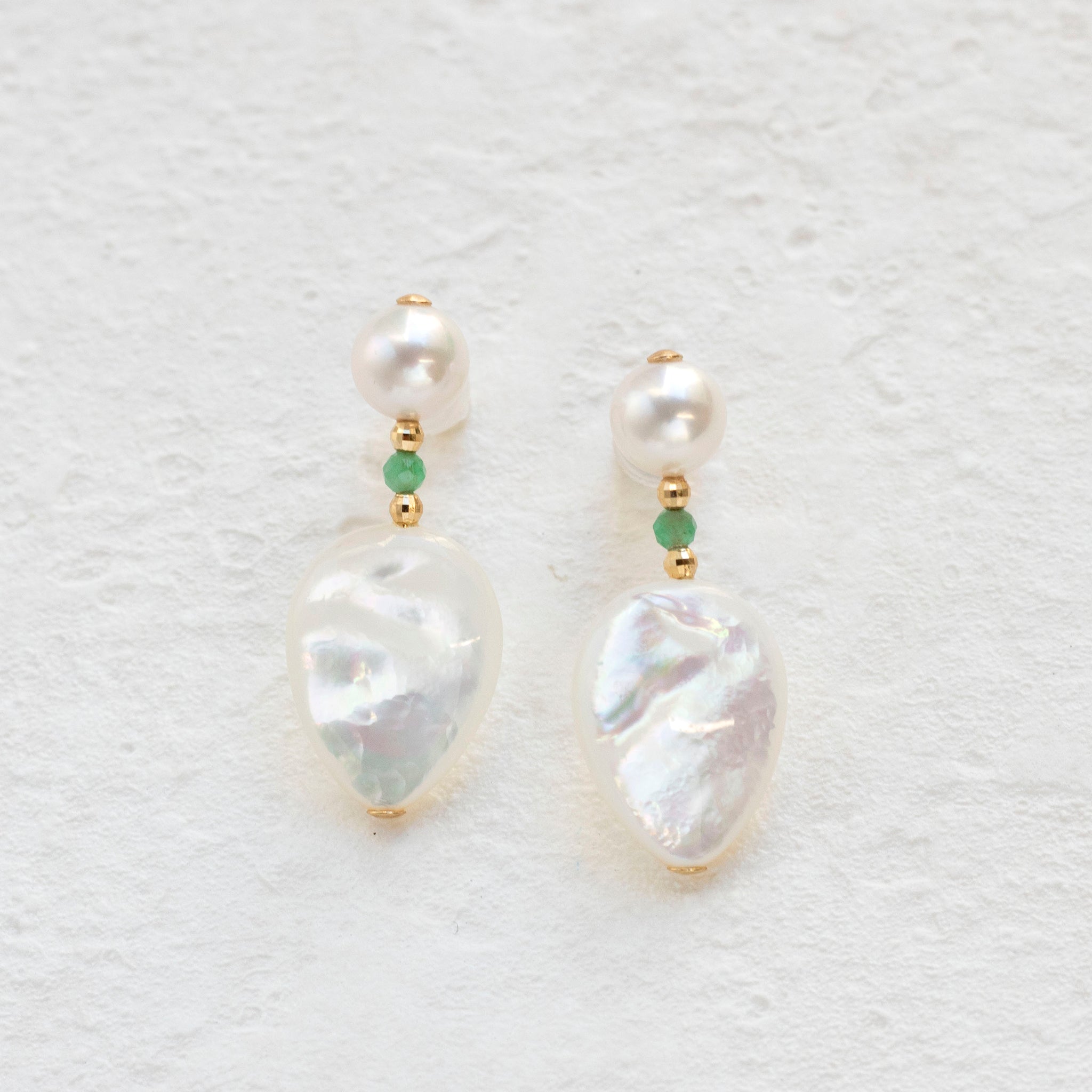 【限定7点】シェル/パール K18ピアス(アコヤ真珠)《25T10153》