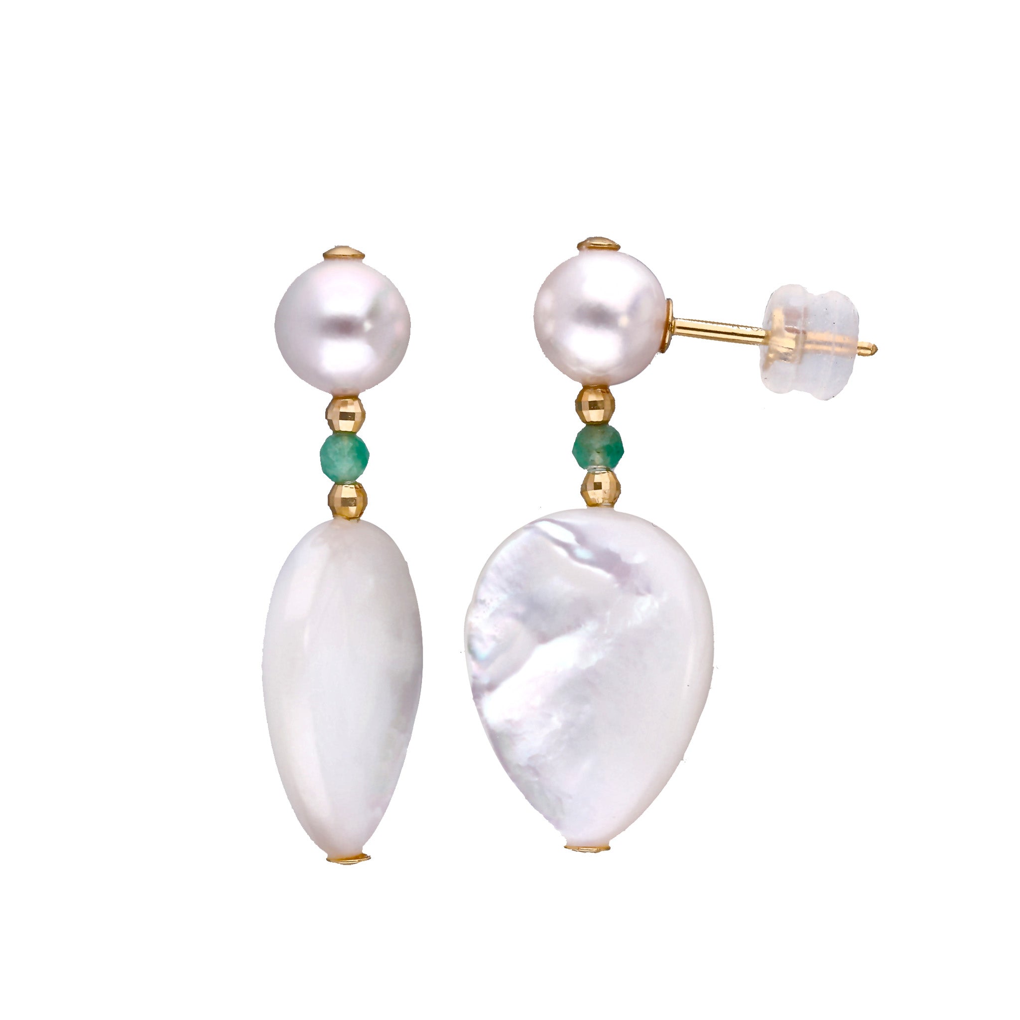 【限定7点】シェル/パール K18ピアス(アコヤ真珠)《25T10153》