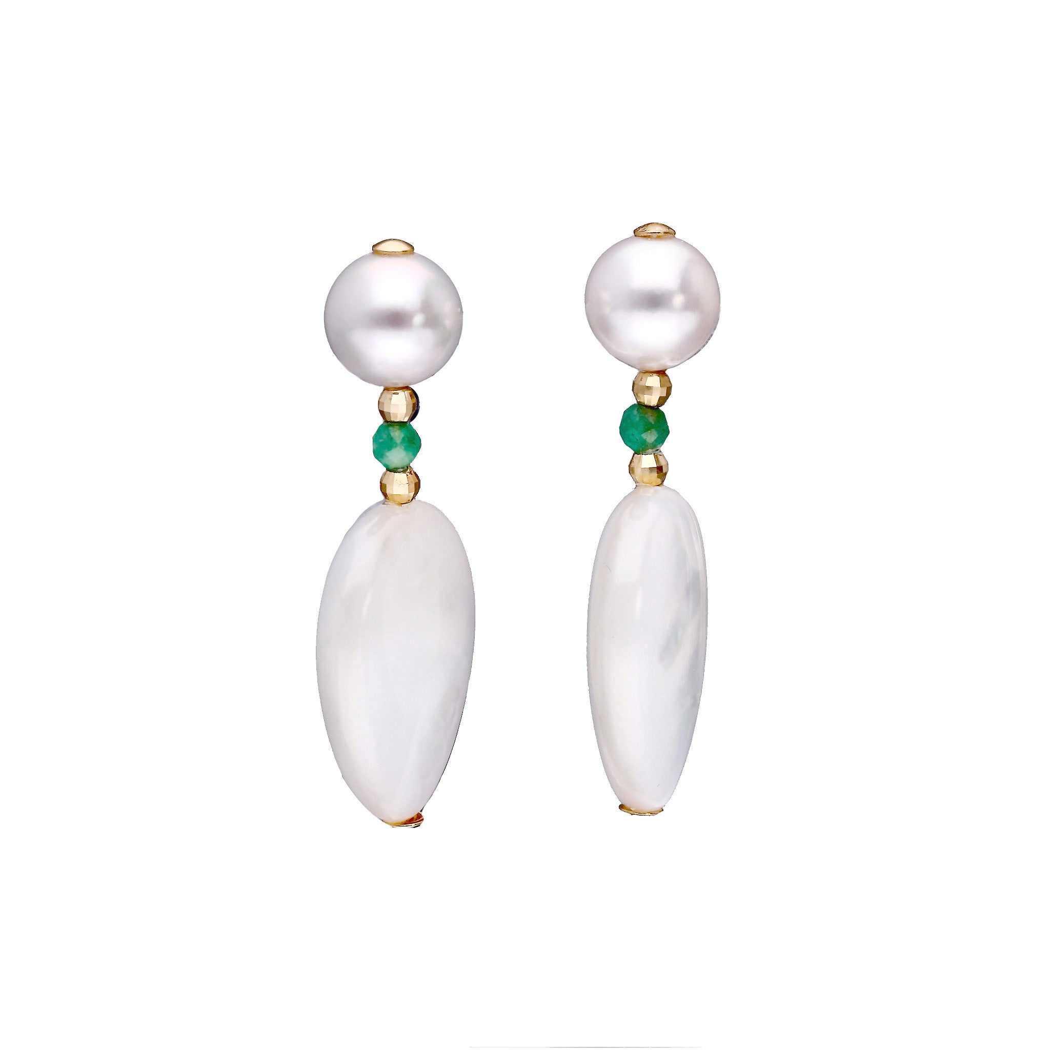 【限定7点】シェル/パール K18ピアス(アコヤ真珠)《25T10153》