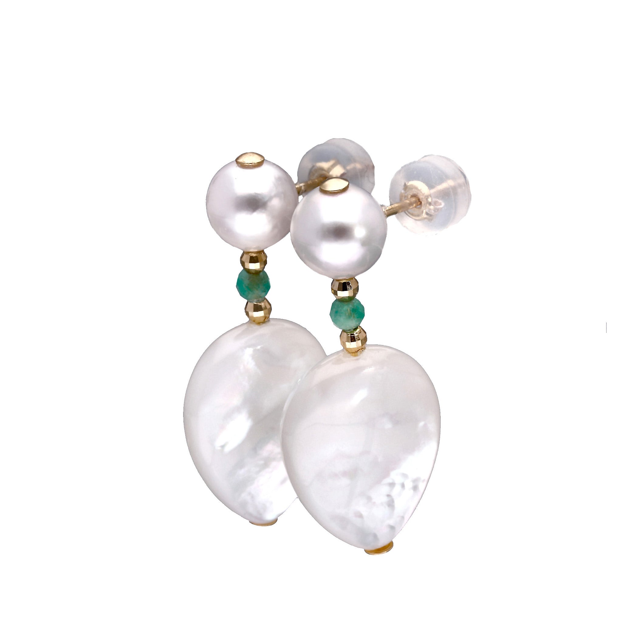 【限定7点】シェル/パール K18ピアス(アコヤ真珠)《25T10153》