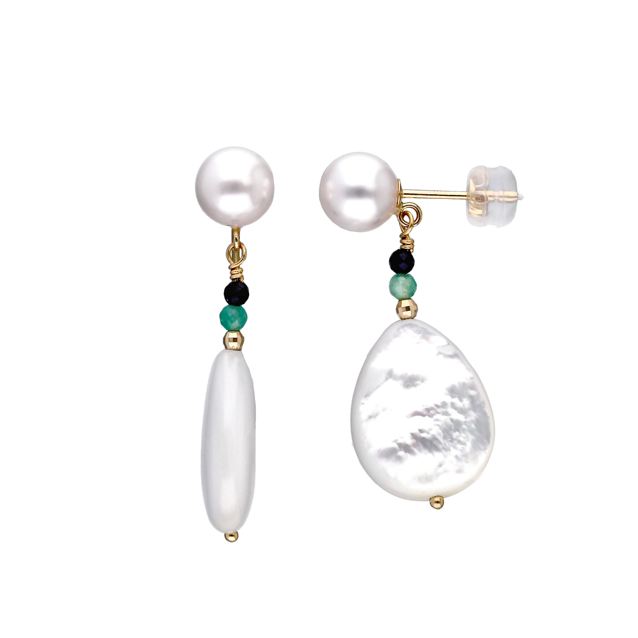 【限定7点】シェル/パール K18ピアス(アコヤ真珠)《25T10154》