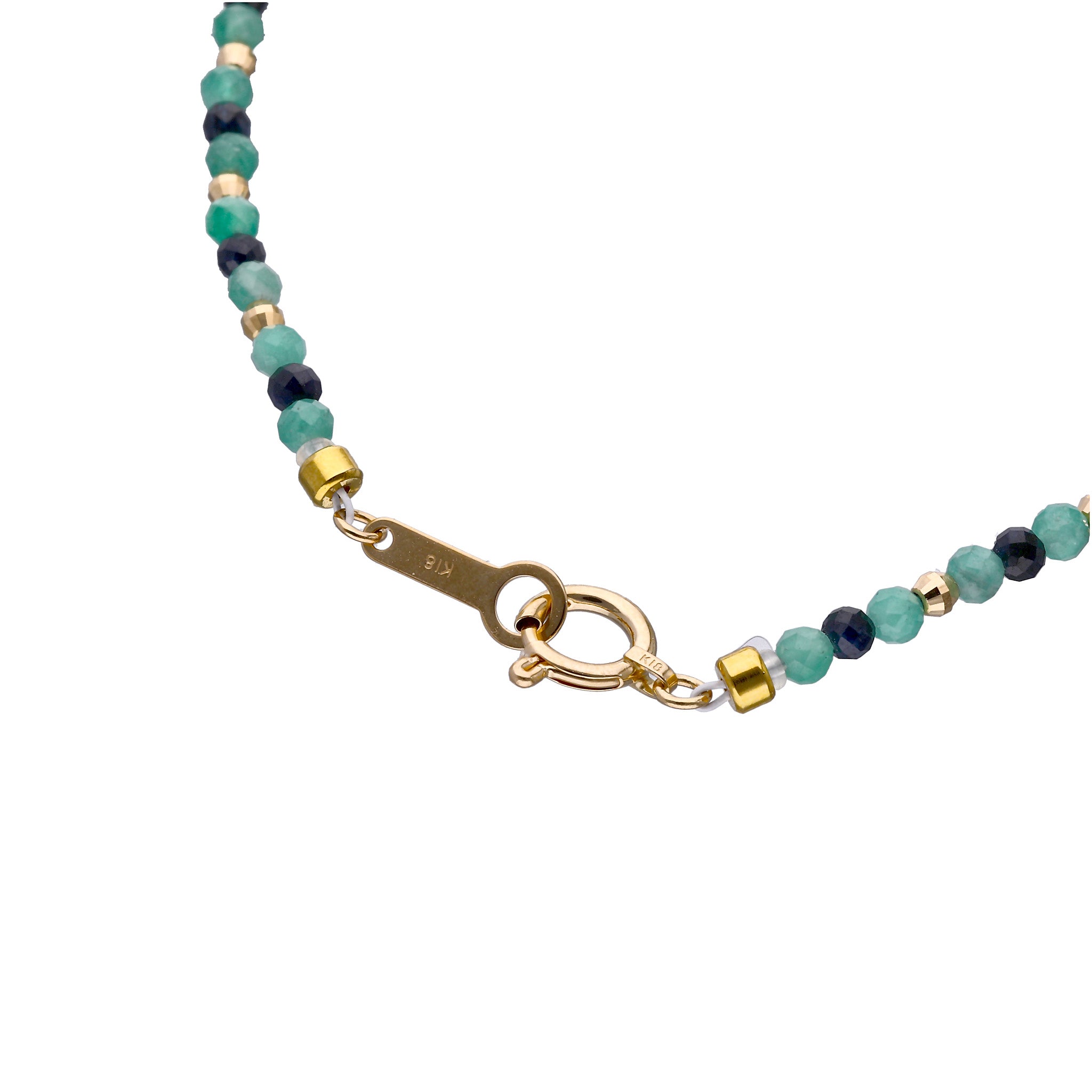 【限定10点】パール/エメラルド/サファイア K18ブレスレット(アコヤ真珠/8mm)《25T10155》