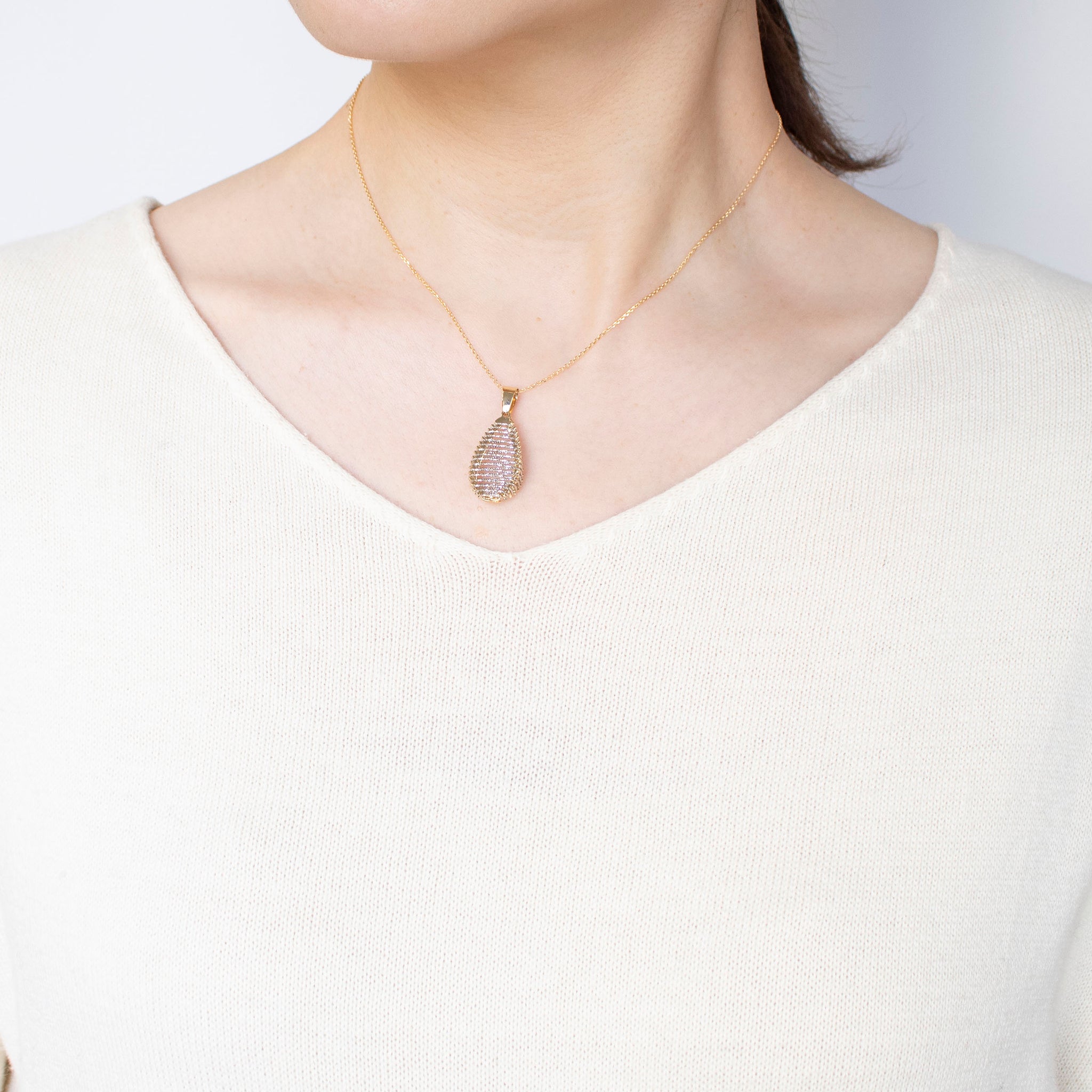 K18ペンダントトップ(コンビカラー/イタリア製)《25T10160》