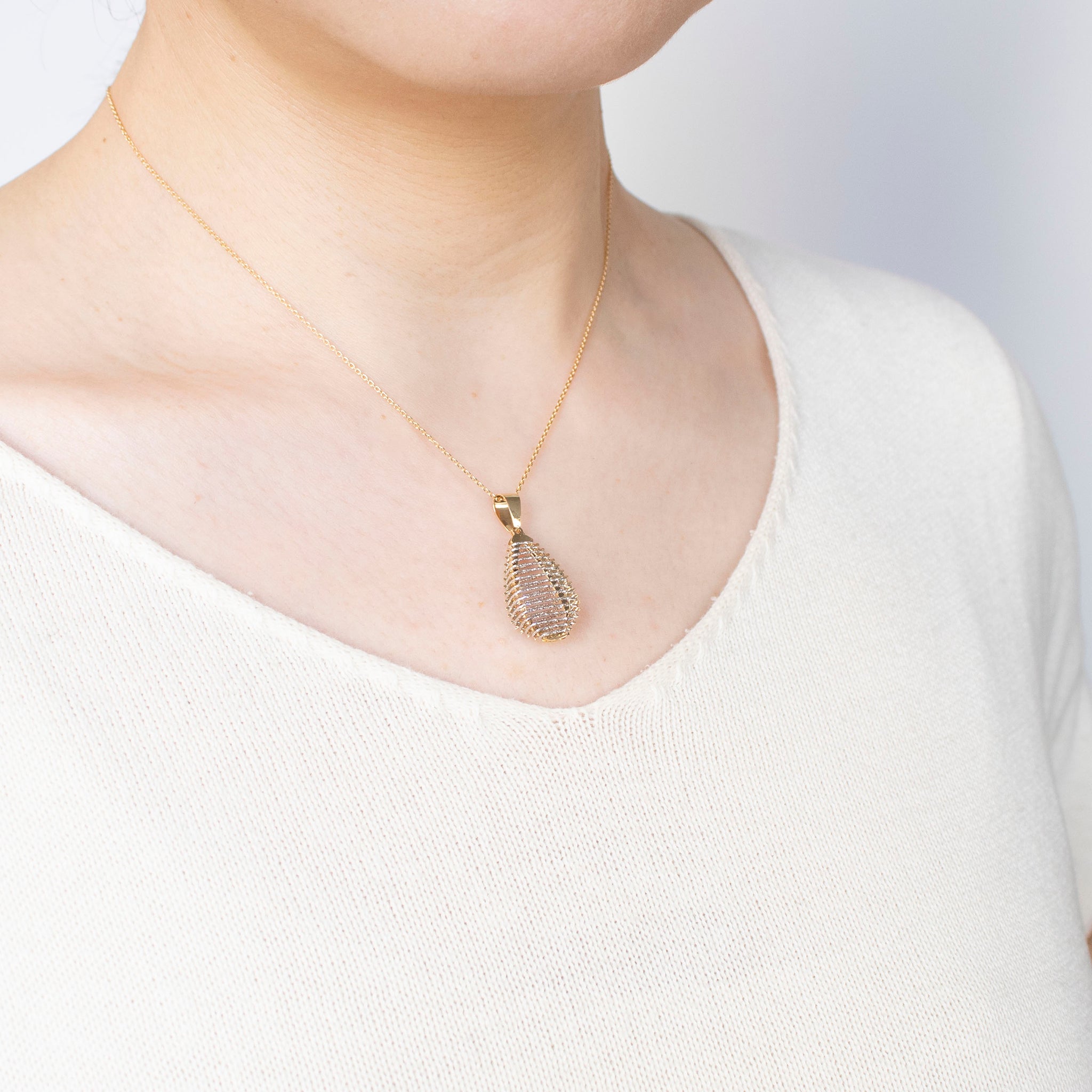 K18ペンダントトップ(コンビカラー/イタリア製)《25T10160》