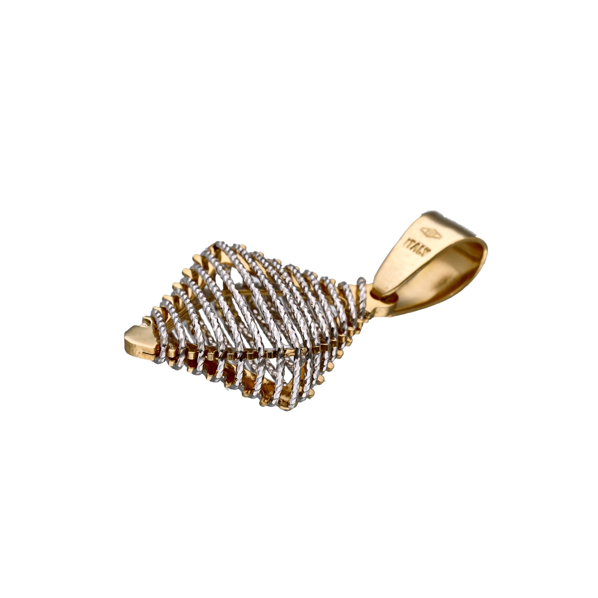 K18ペンダントトップ(コンビカラー/イタリア製)《25T10161》