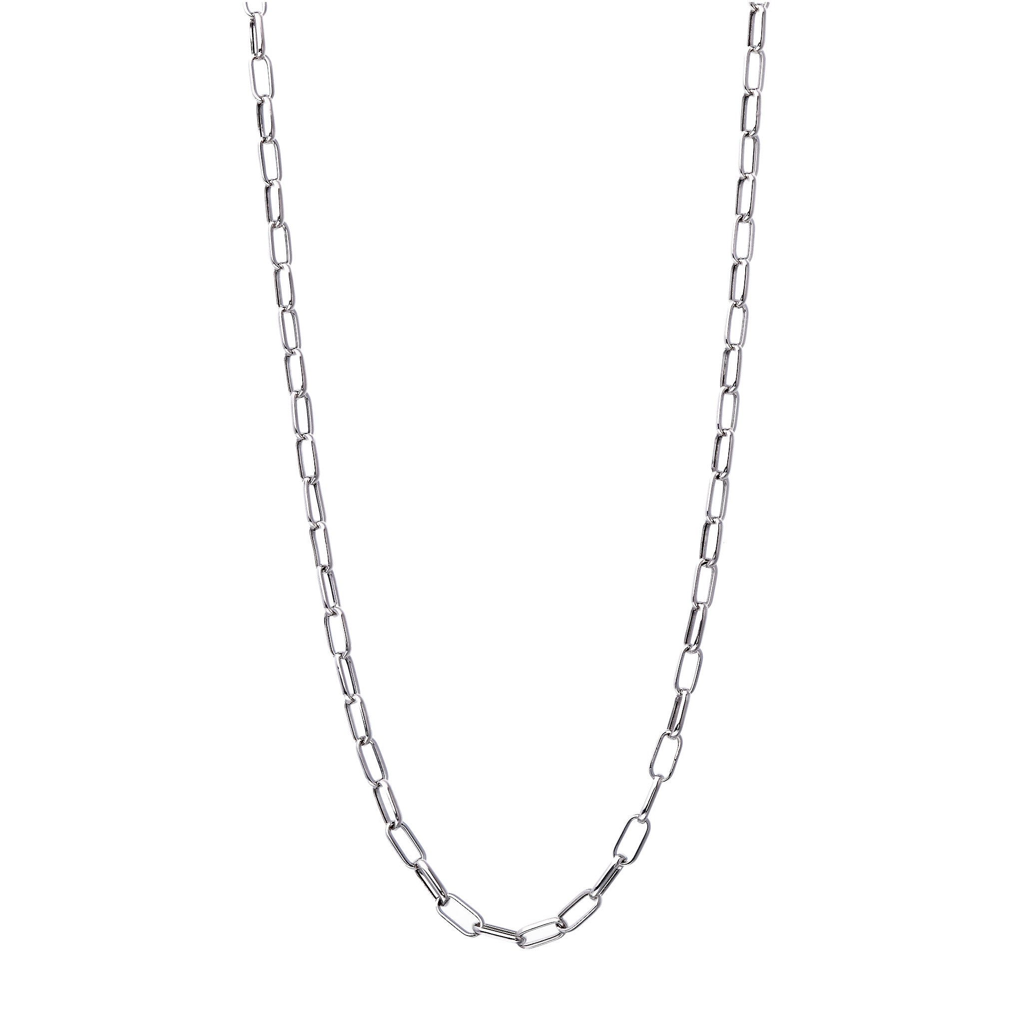 K18ネックレス(ロジウムメッキ/イタリア製)《25T10162》