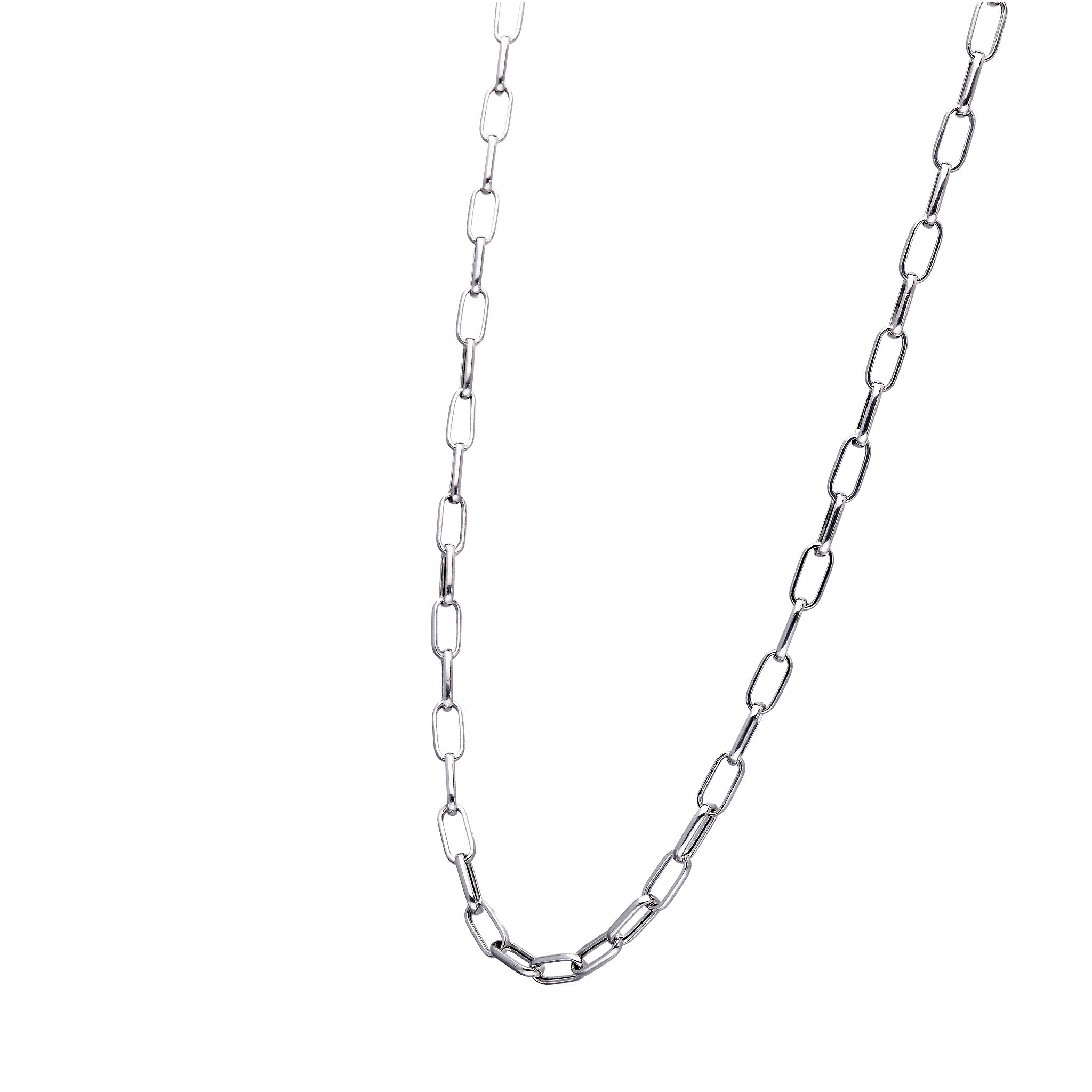 K18ネックレス(ロジウムメッキ/イタリア製)《25T10162》