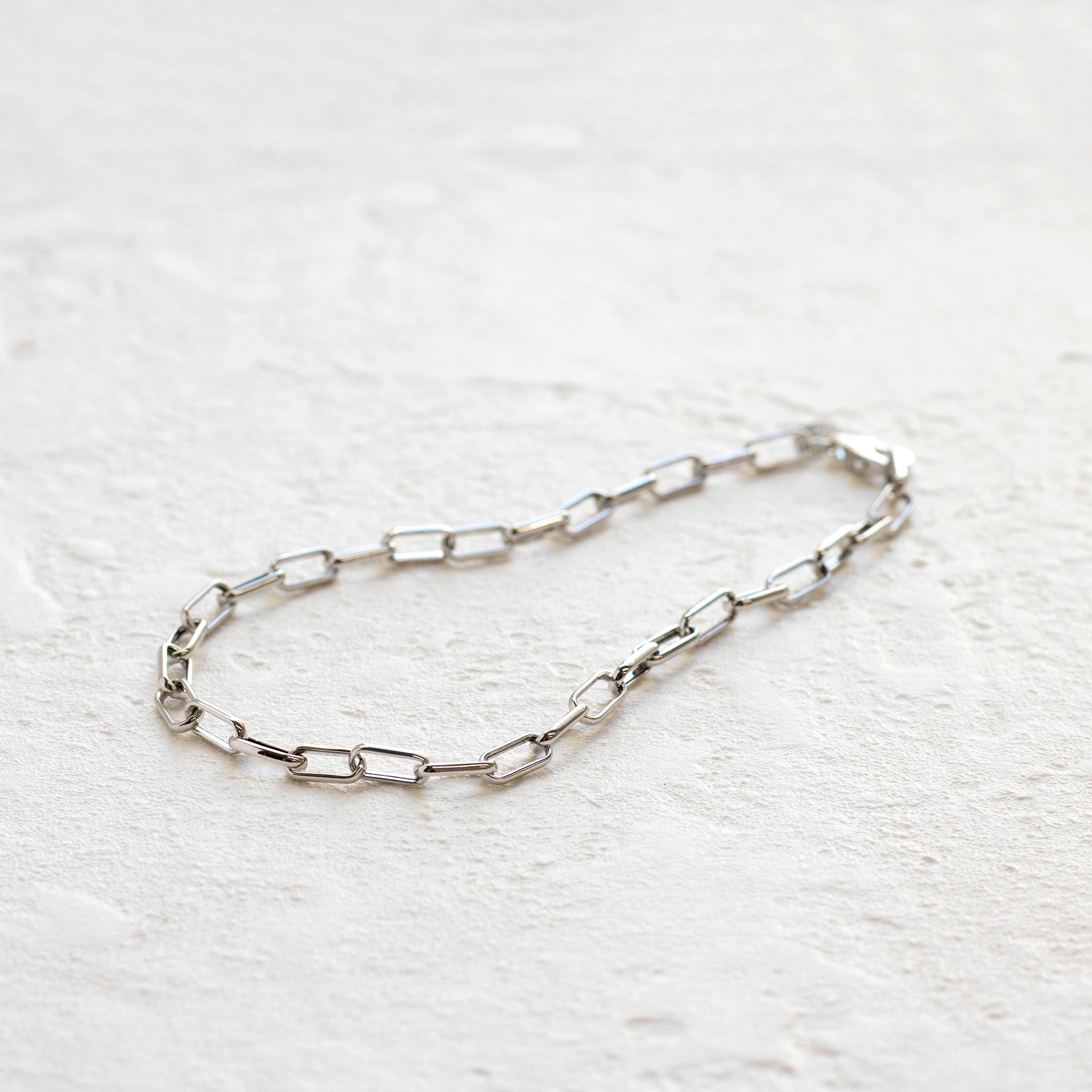 K18ブレスレット(ロジウムメッキ/イタリア製)《25T10163》