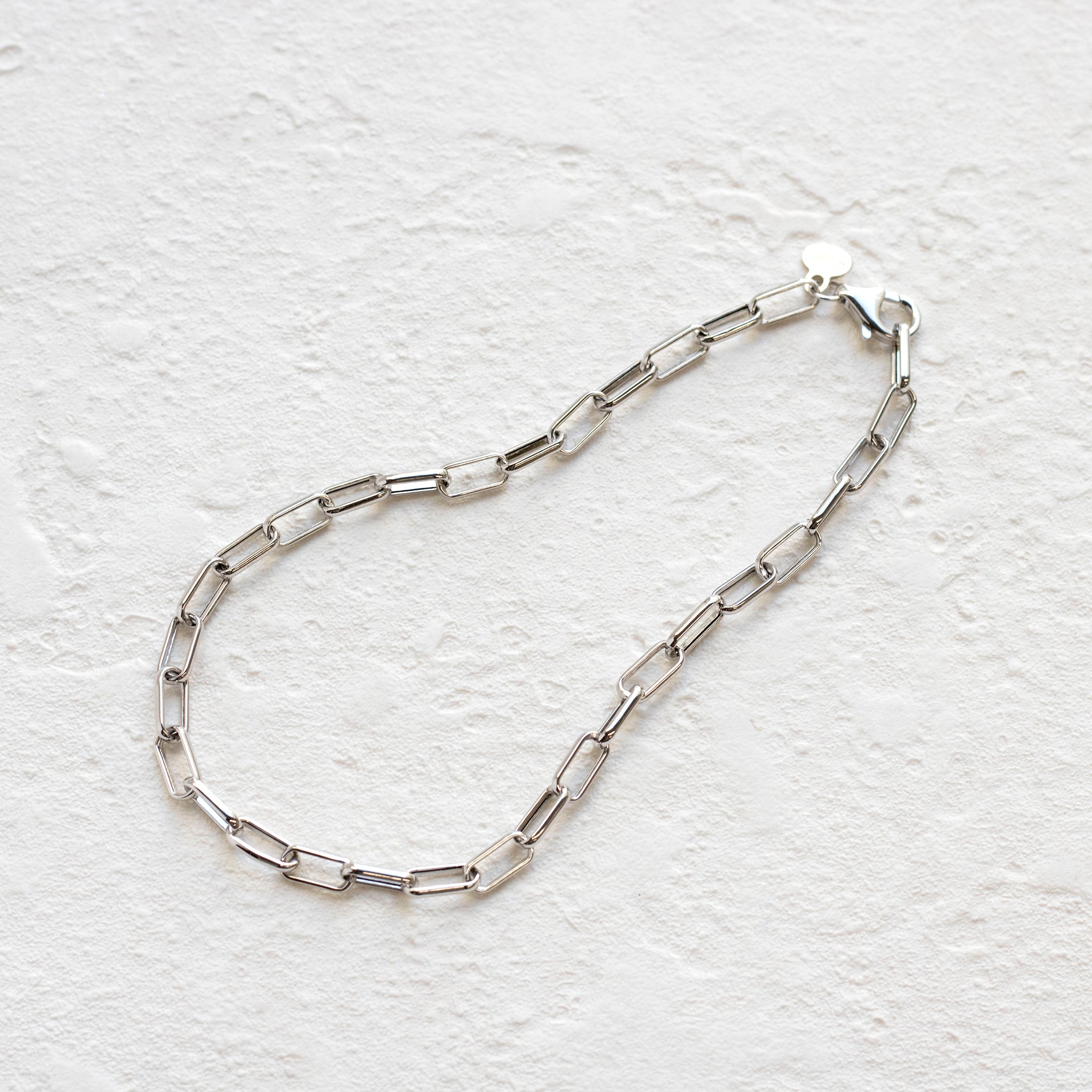 K18ブレスレット(ロジウムメッキ/イタリア製)《25T10163》